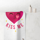 Kiss Me Heart Emoji | Nectar Napkins XL Fun-Flirty Lovers’ Towels