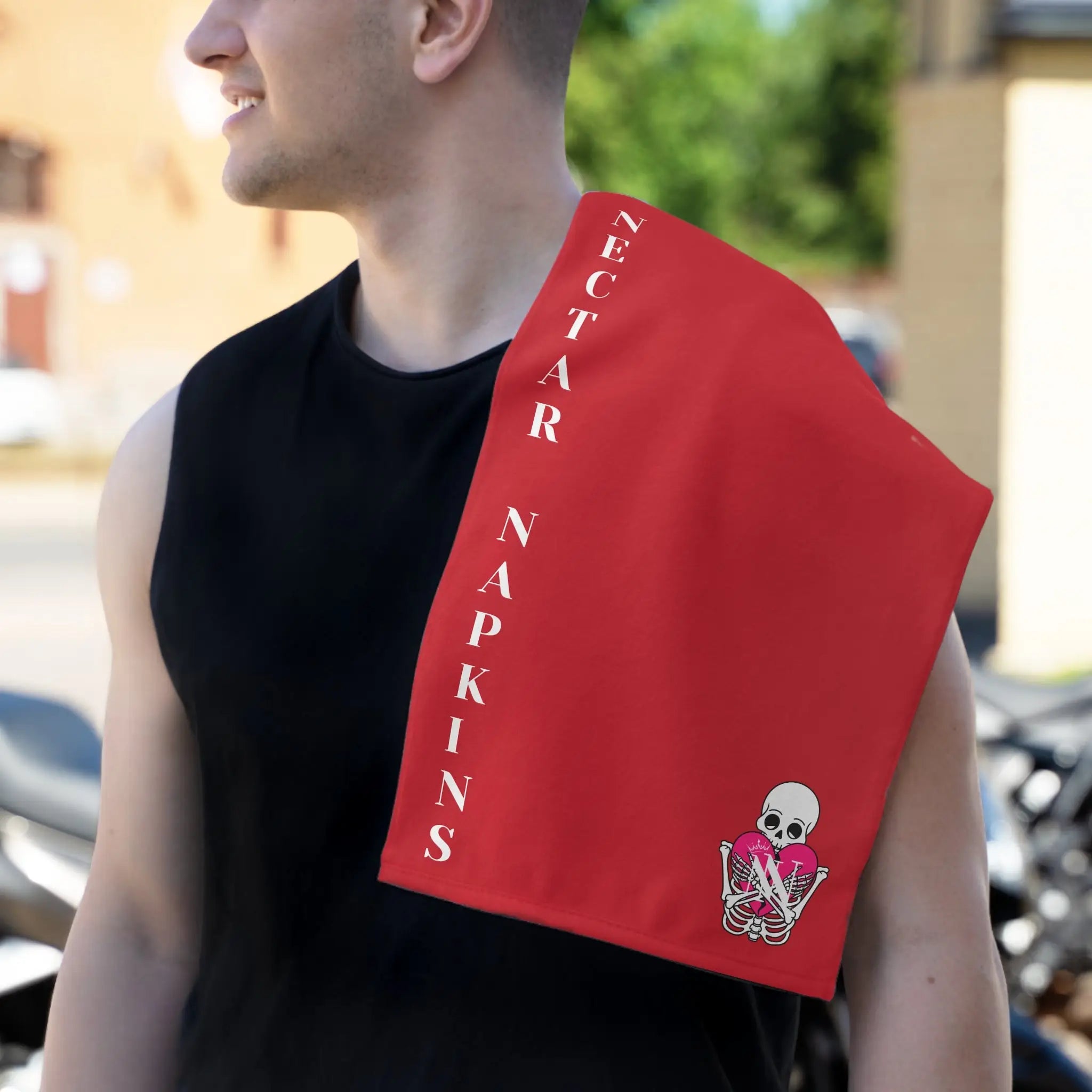 Nectar Napkins Brand Red | Nectar Napkins Fun-Flirty Lovers’ Towels