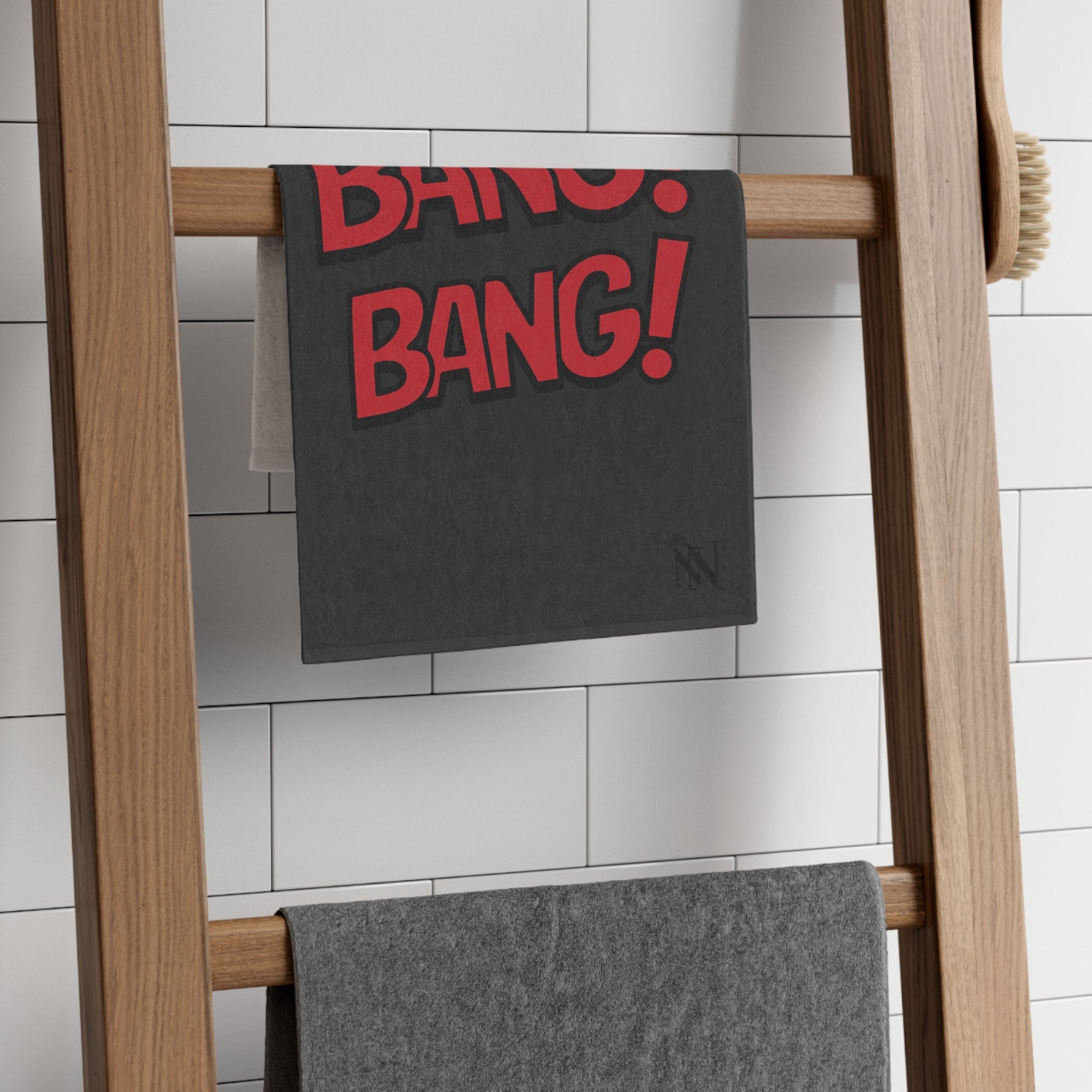 Bang! Bang! Dark Grey | Mix & Match Soft Fun-Flirty Lovers’ Towels