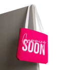 Cumming Soon Plain Signature Pink Tote Bag