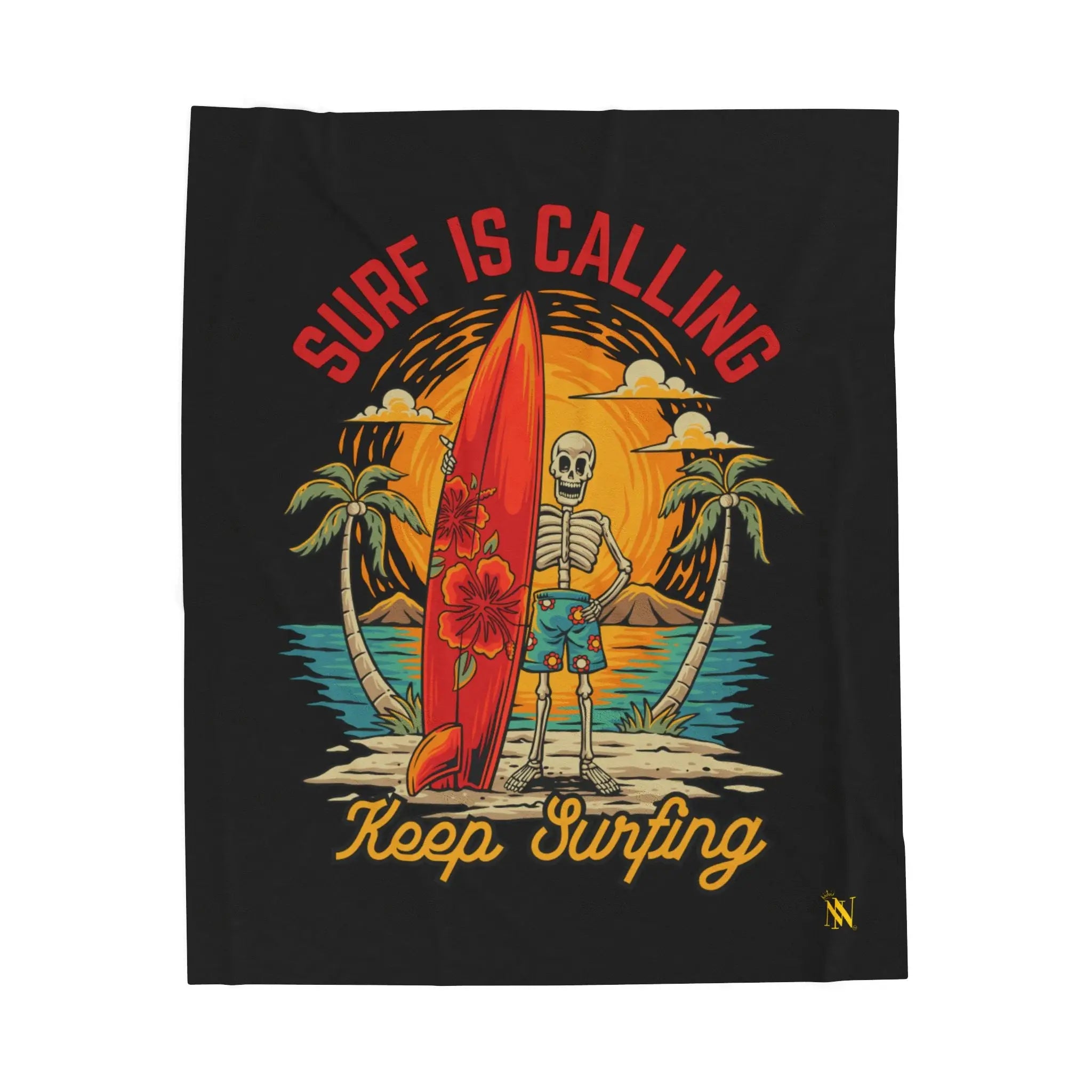 Keep Surfing Skeleton Beach | Mix & Match Soft Fun-Flirty Lovers’ Blankets