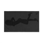 Sexy Lady Standing Silhouette Dark Grey | Nectar Napkins Classic Fun-Flirty Lovers’ Colored Towels