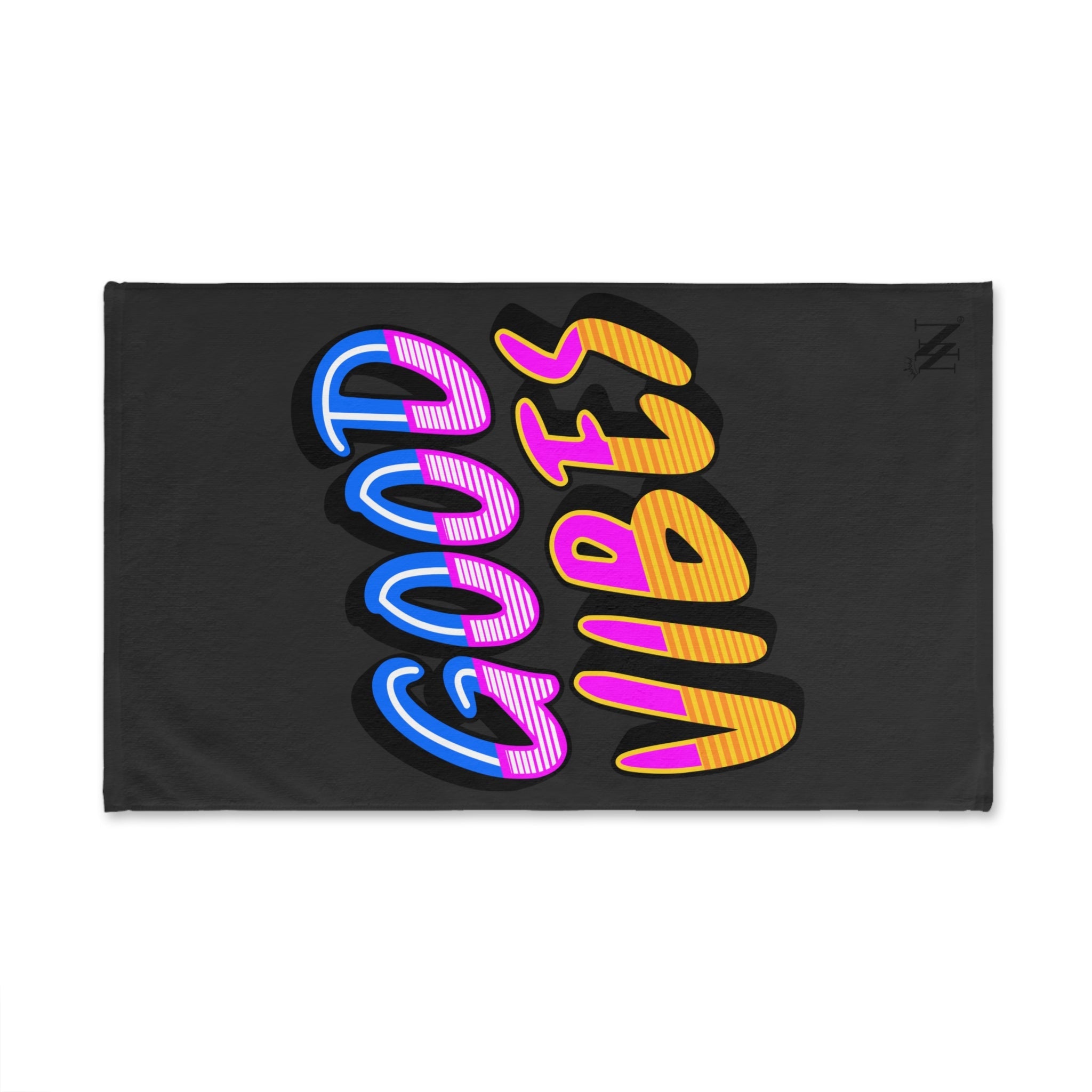 Neon Rainbow Good Vibes Dark Grey | Mix & Match Classic Fun-Flirty Lovers’ Towels