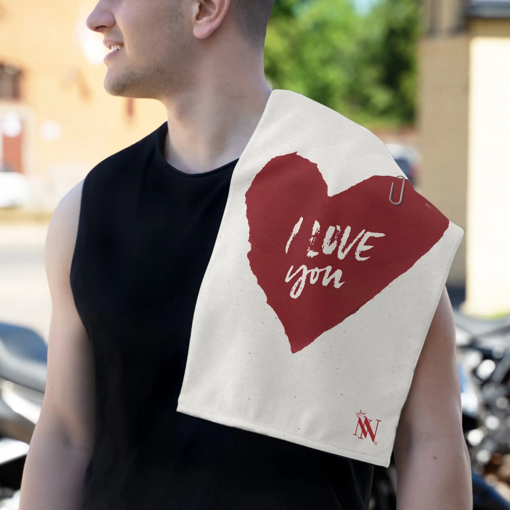I Love You Paper Note Fun Sex Towel