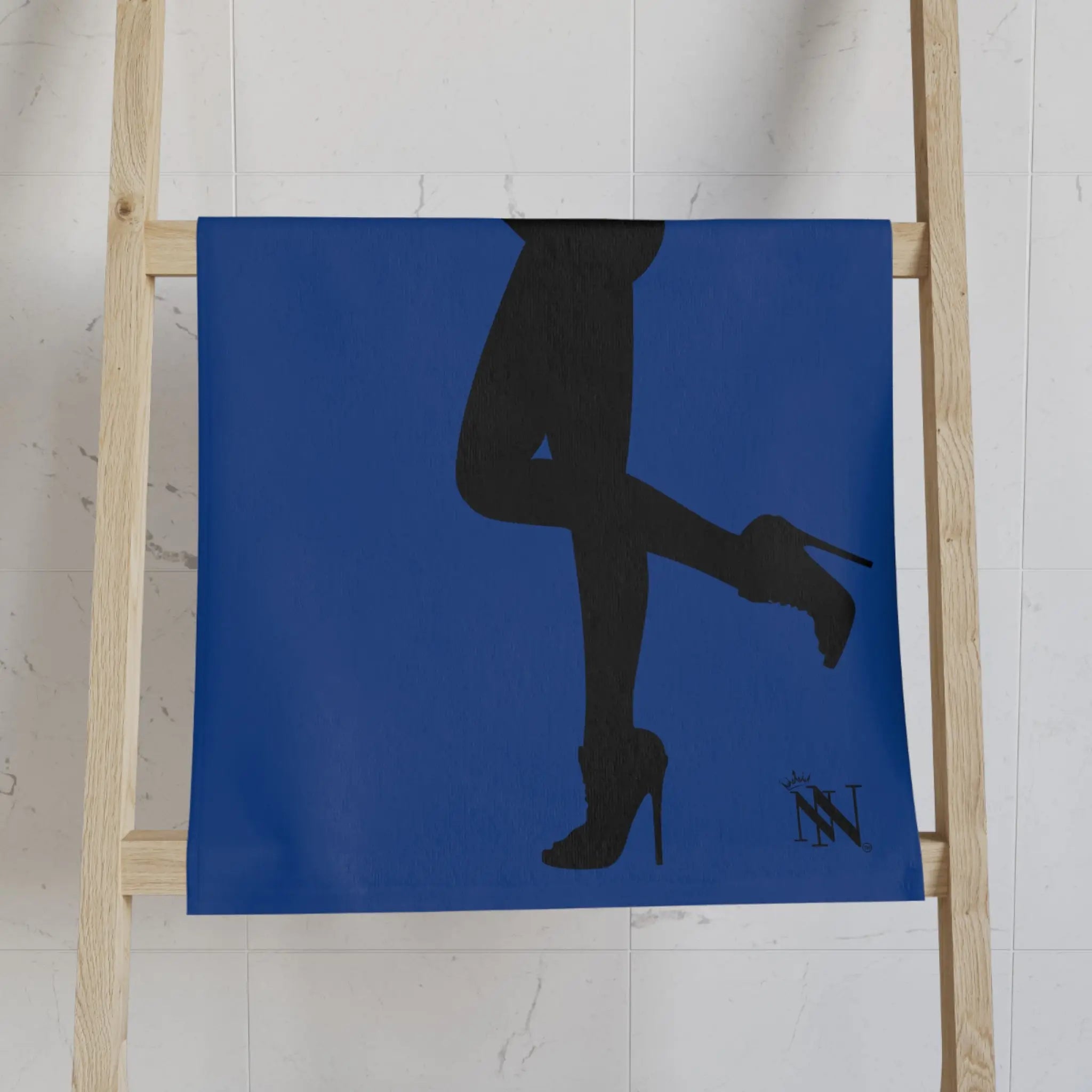 Sexy Lady Standing Silhouette Blue | Nectar Napkins Classic Fun-Flirty Lovers’ Colored Towels