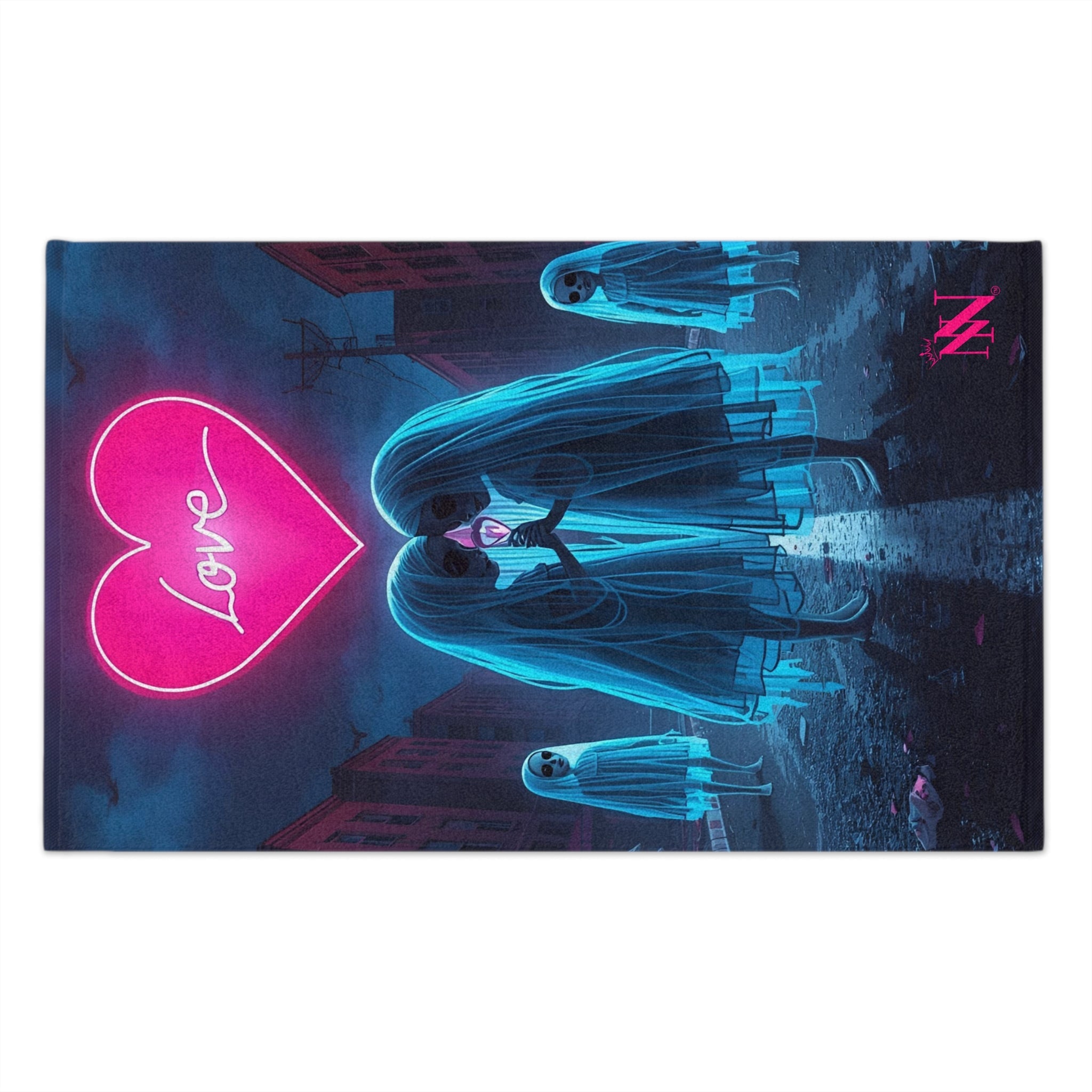 Dark Love Graphic | Mix & Match Soft Fun-Flirty Lovers’ Towels