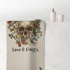 Love & Death Skull Floral | Nectar Napkins XL Fun-Flirty Lovers’ Towels