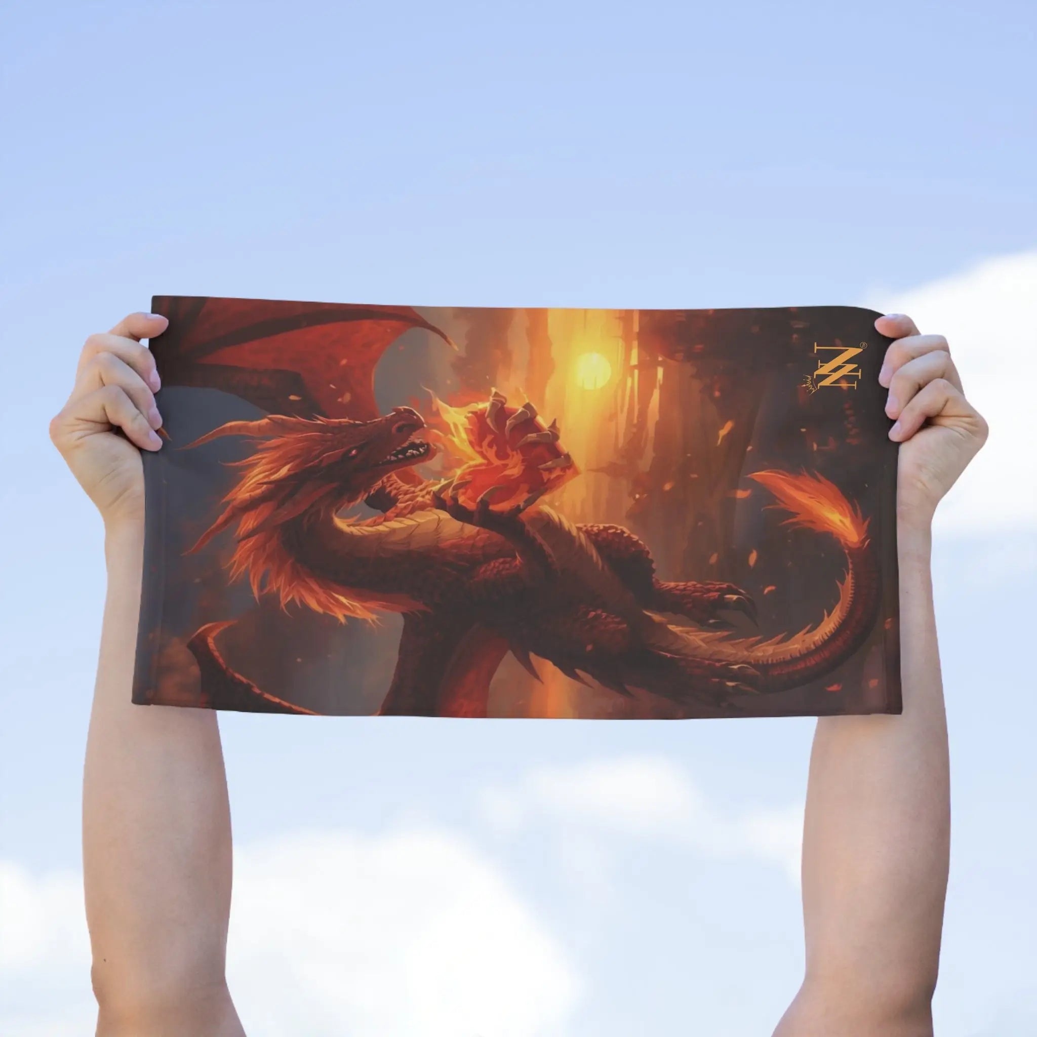 Hearts of Fire Dragon Fantasy | Mix & Match Soft Fun-Flirty Lovers’ Towels