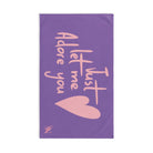 Just Let Me Adore You Lavendar | Mix & Match Classic Fun-Flirty Lovers’ Towels