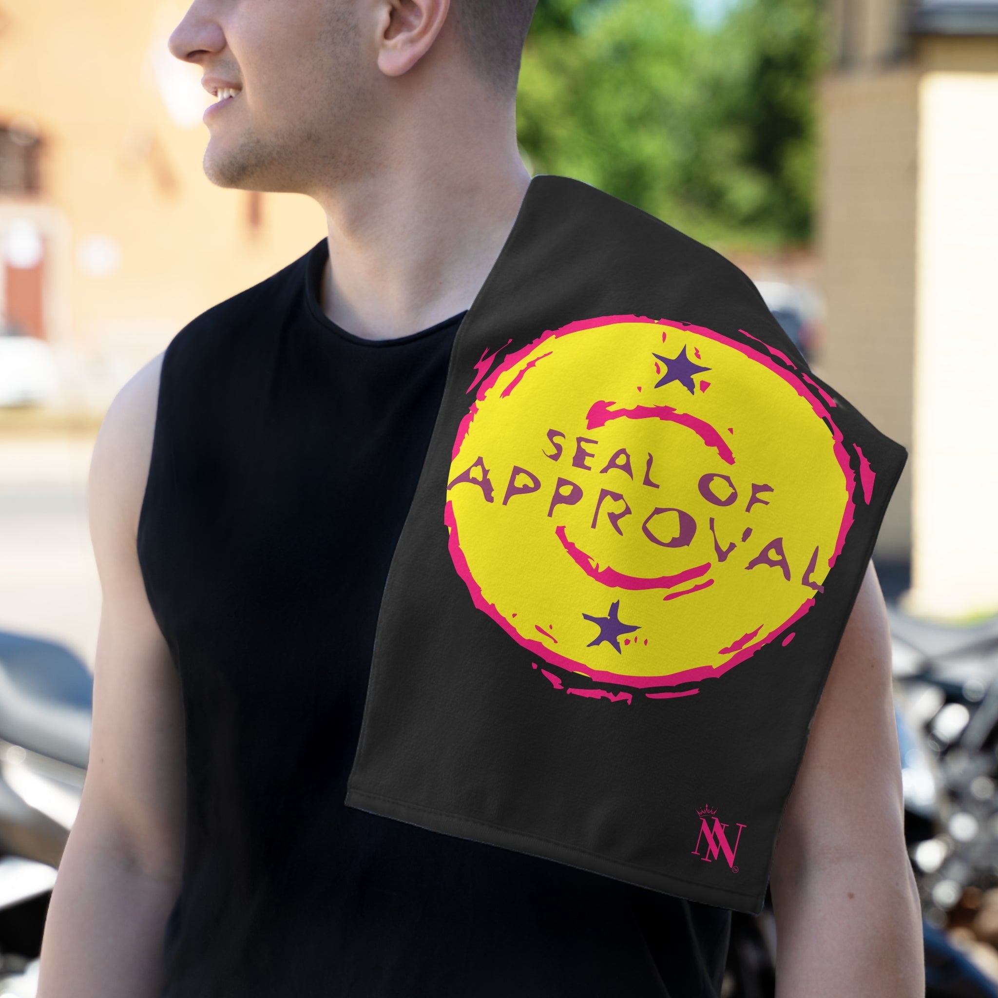 Seal of Approval Black | Mix & Match Soft Fun-Flirty Lovers’ Towels