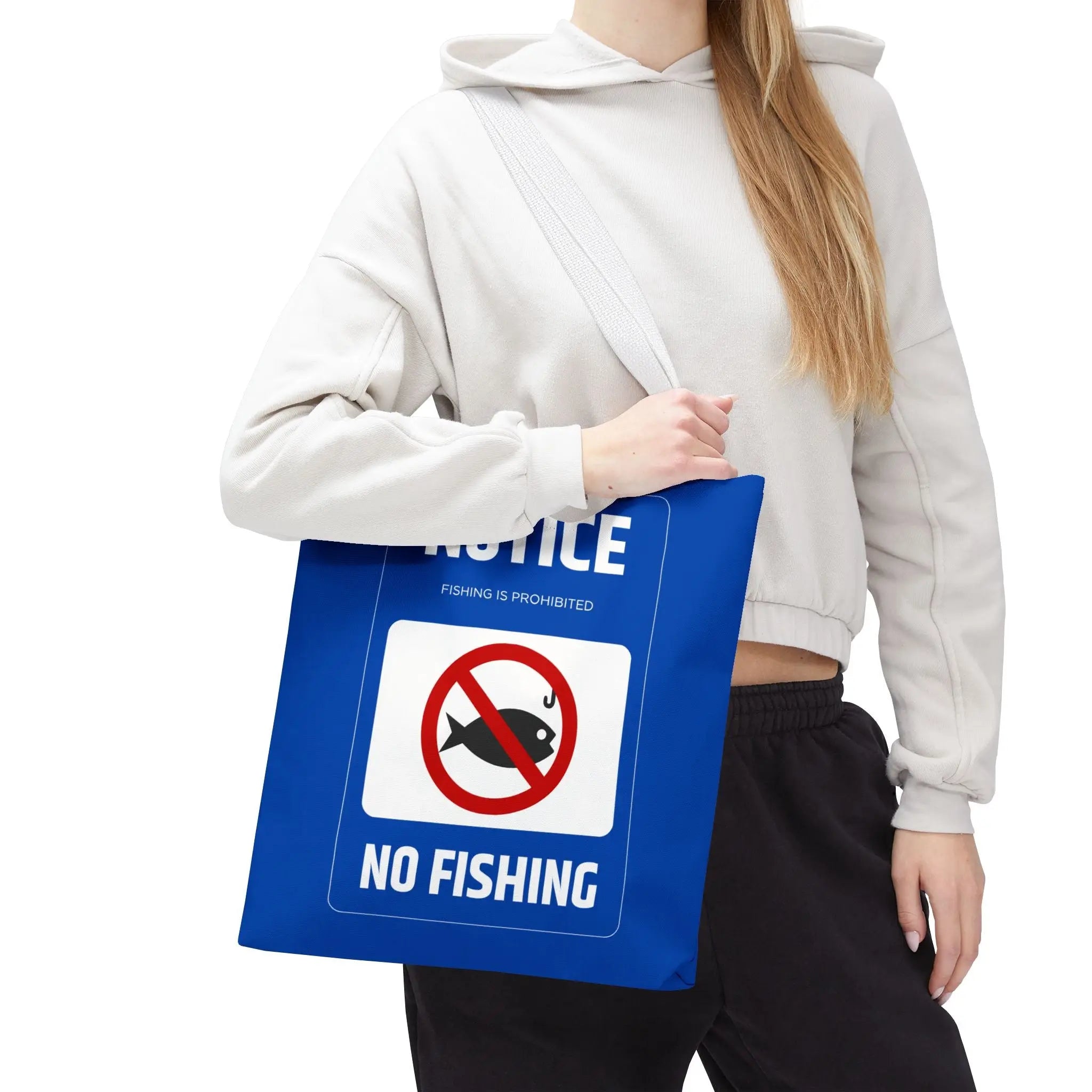 No Fishing Sign Lake Bag