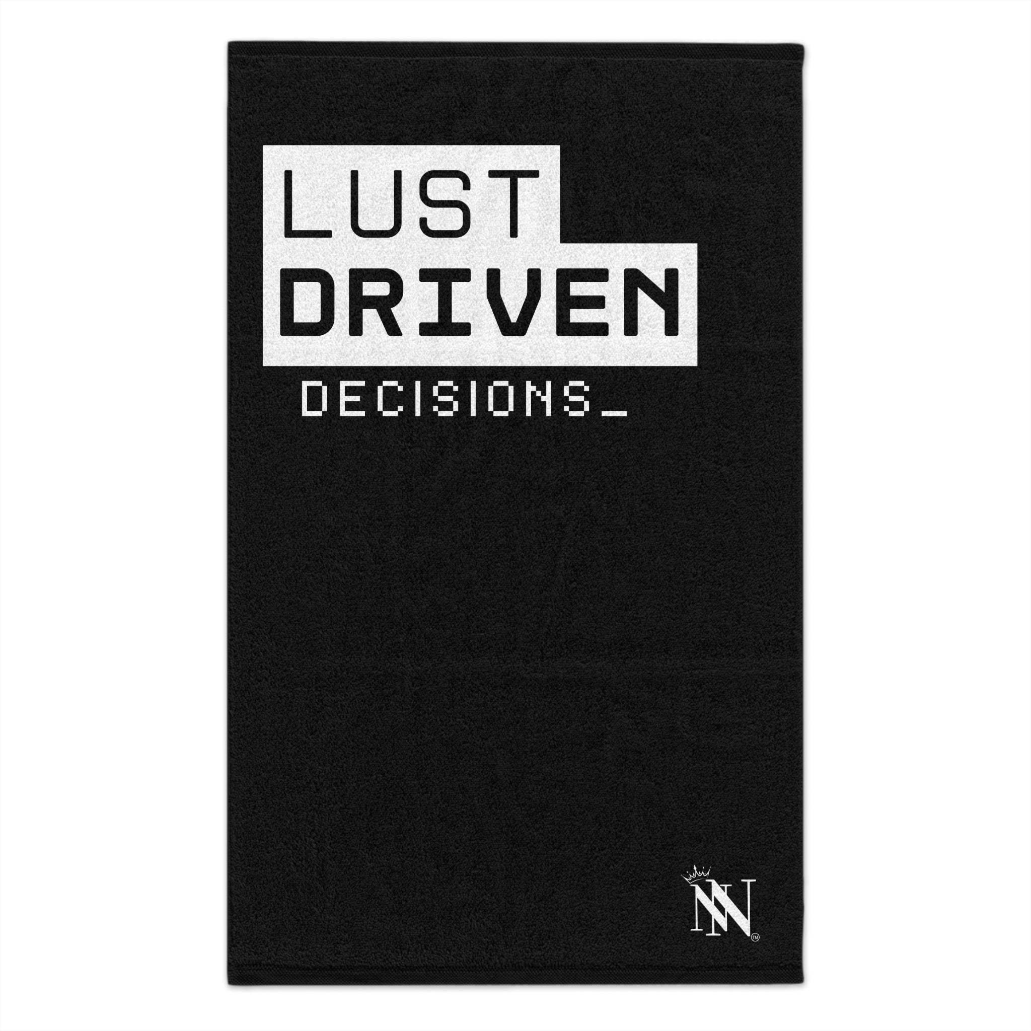 Lust Driven Decisions Black | Mix & Match Soft Fun-Flirty Lovers’ Towels