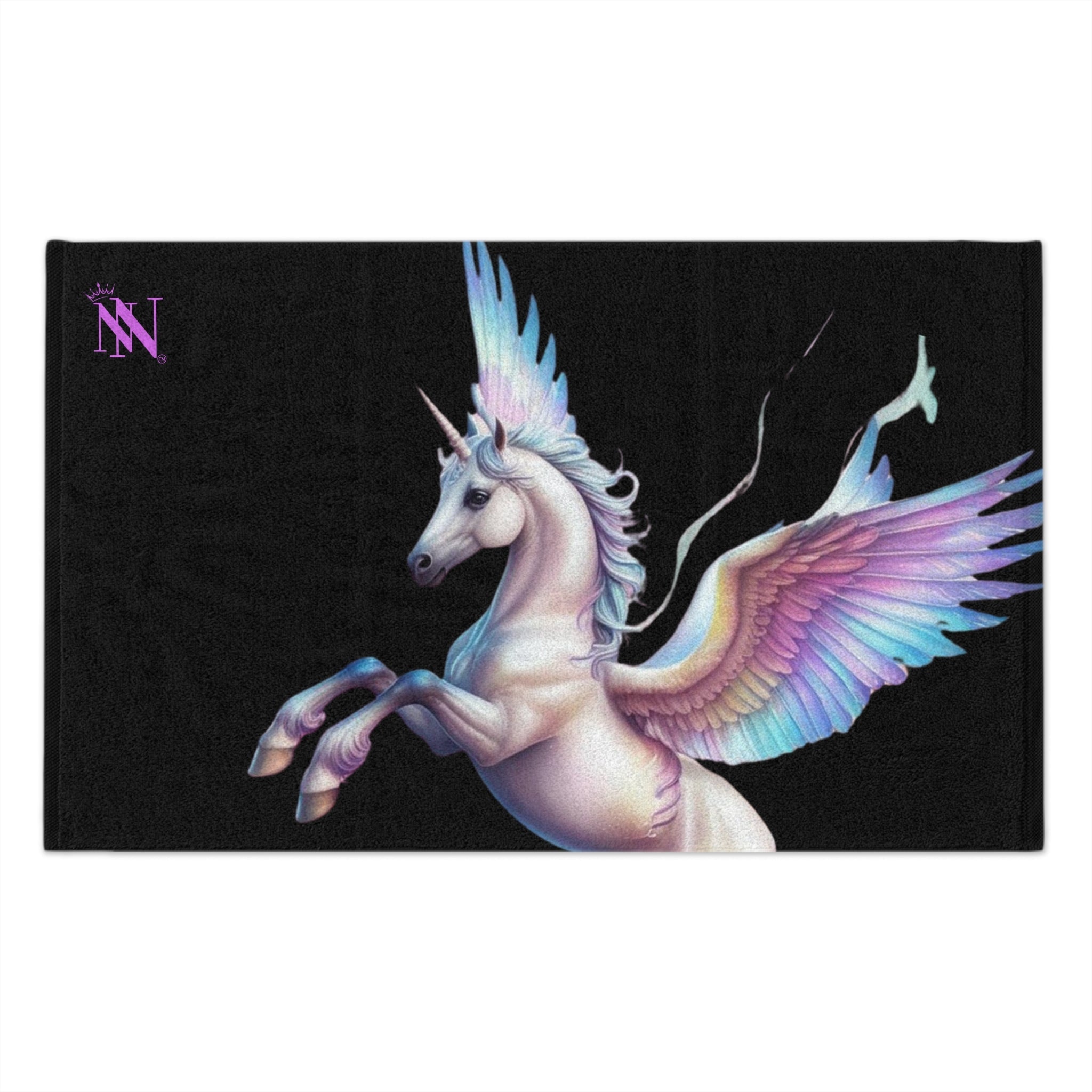 Unicorn with Wings Black | Mix & Match Soft Fun-Flirty Lovers’ Towels