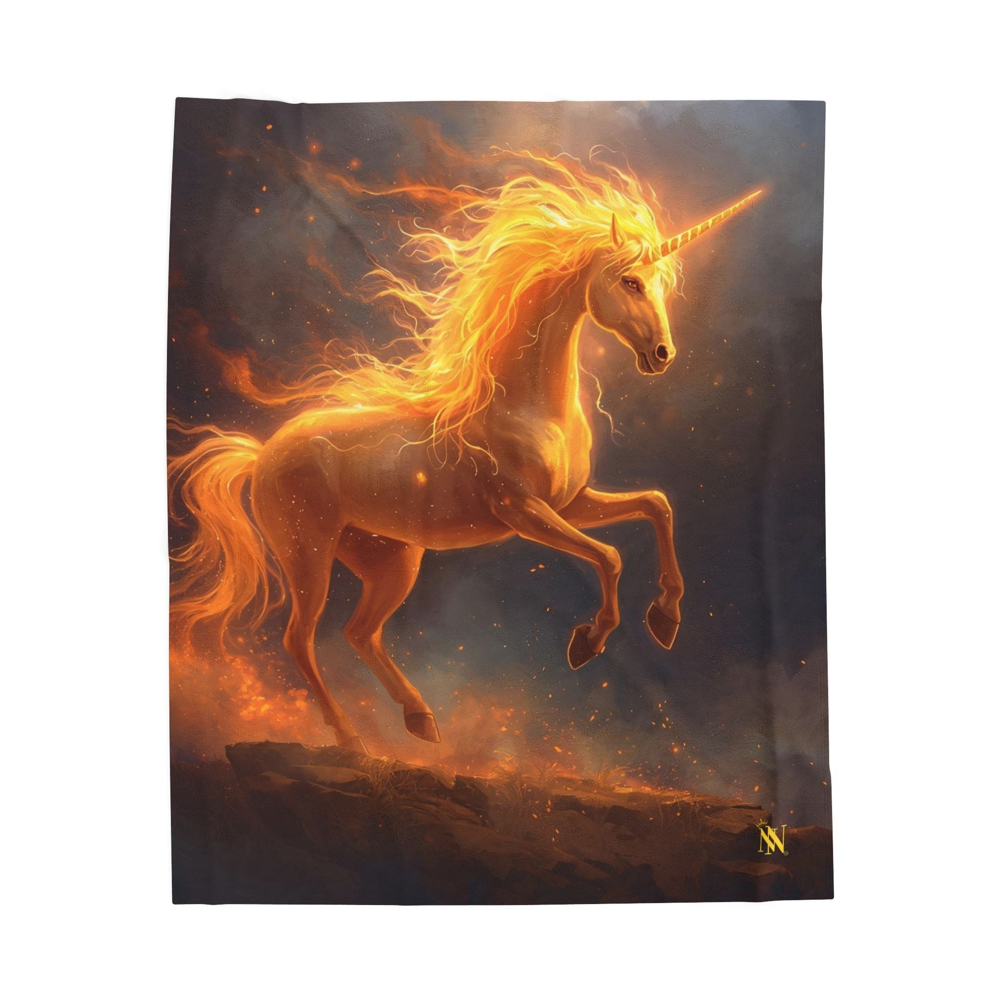 Fire Storm Unicorn | Mix & Match Velveteen Fun-Flirty Lovers’ Blankets