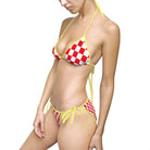 Red & White Checkered | Mix & Match Fun-Flirty Lovers’ String Bikinis