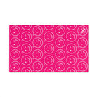Wink Emoji Pattern Signature Pink Cum Towel
