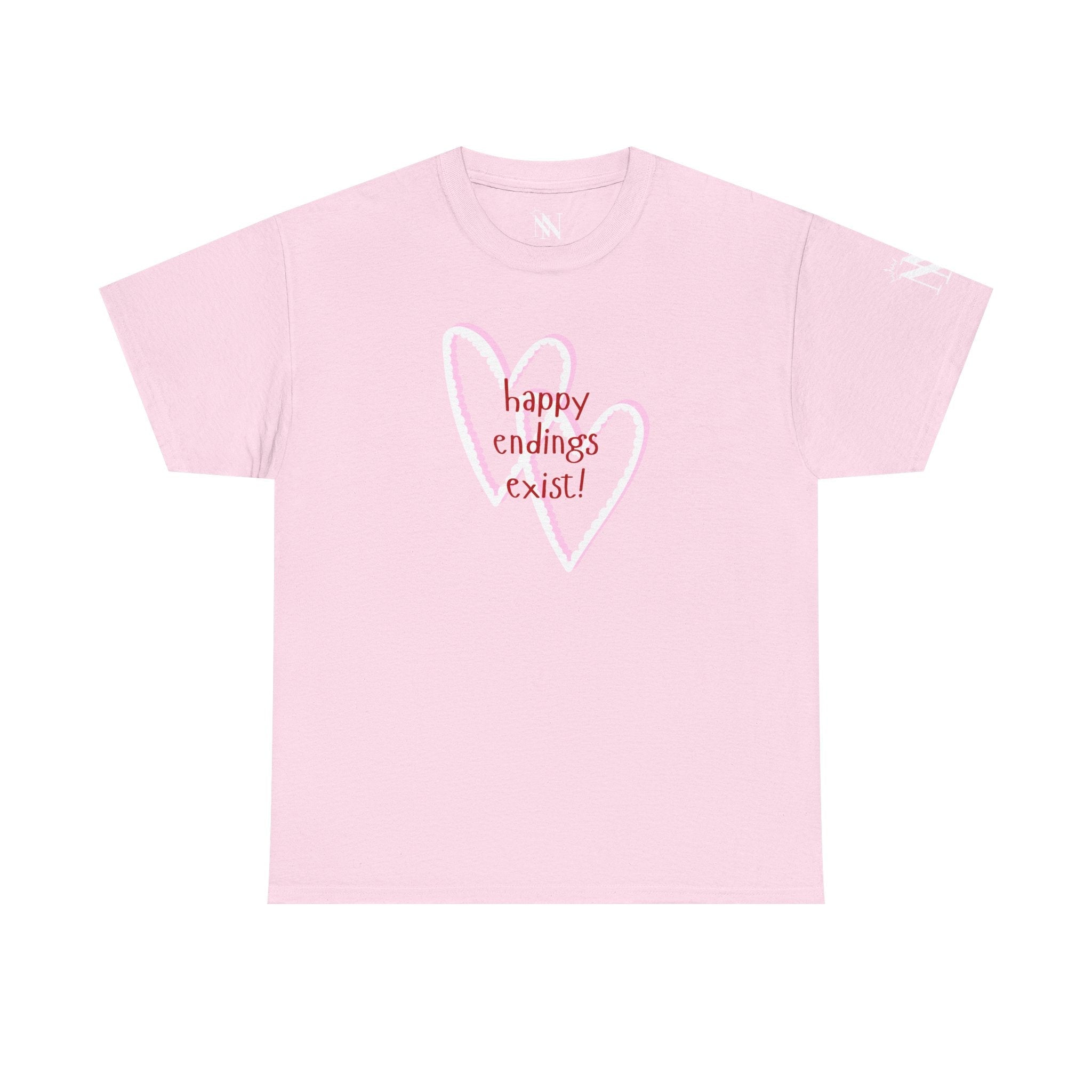 Happy Endings Exist! Two Hearts | Mix & Match Cotton Unisex Fun-Flirty Lovers’ T-Shirts