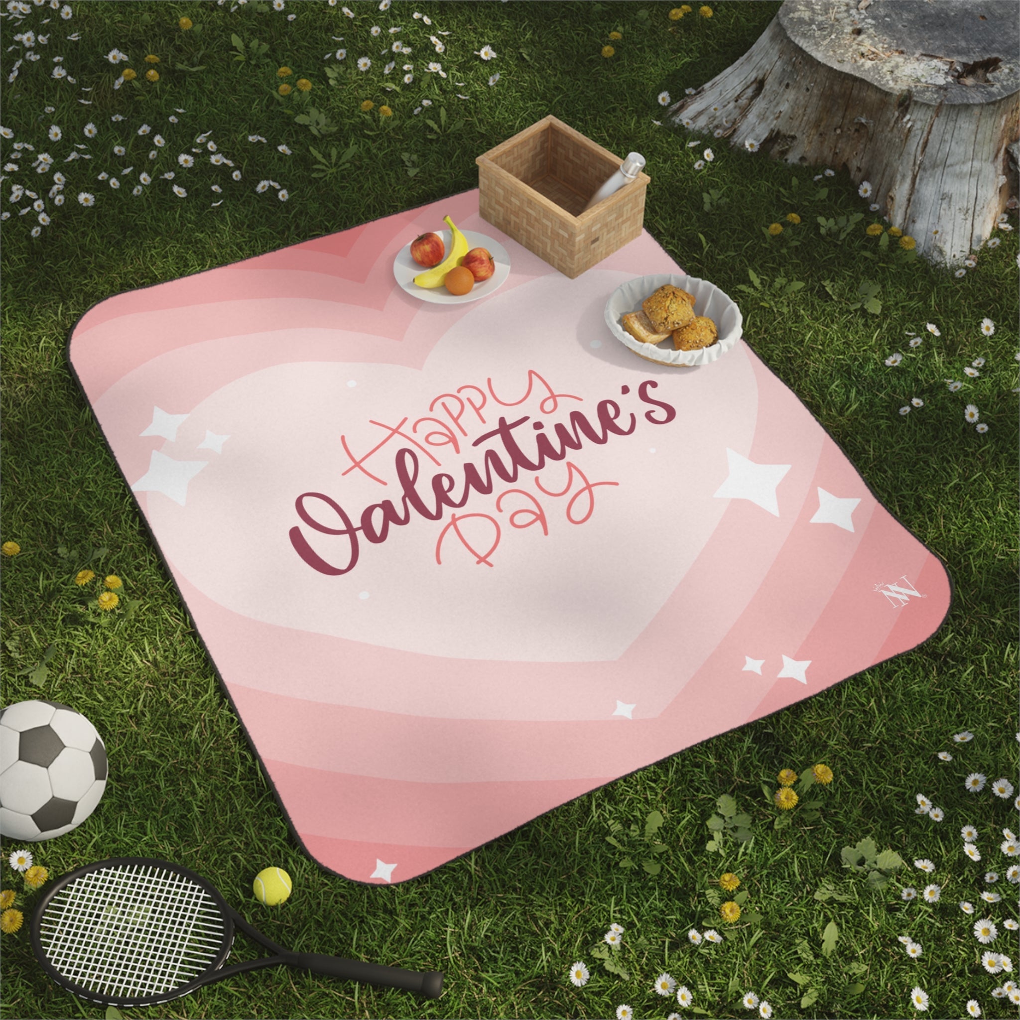 Happy Valentine’s Day Ombre Heart Playful Water-Resistant Sex Blanket