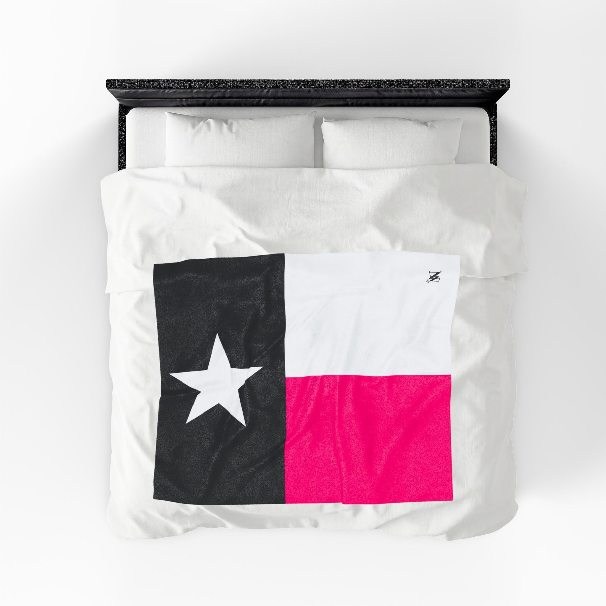 Signature Pink & Black Texas Flag Romantic Sex Gifts Blanket