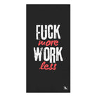Fuck More Work Less Black | Mix & Match XL Fun-Flirty Lovers’ Towels