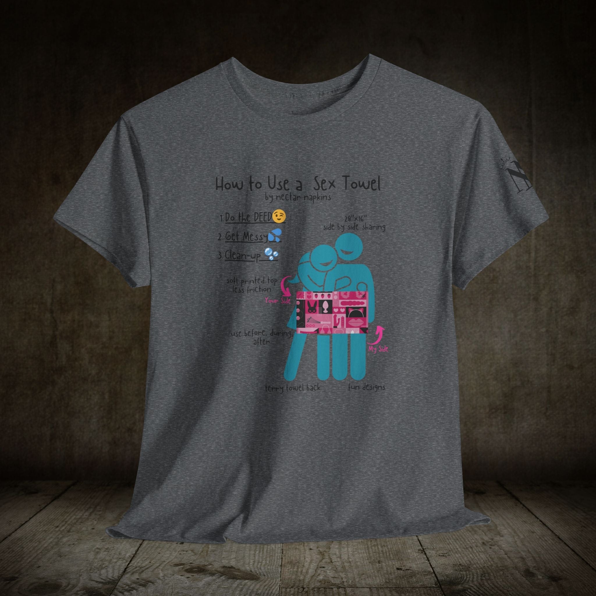 How to Use a Sex Towel | Mix & Match 100% Cotton Unisex Fun-Flirty Lovers’ Tees