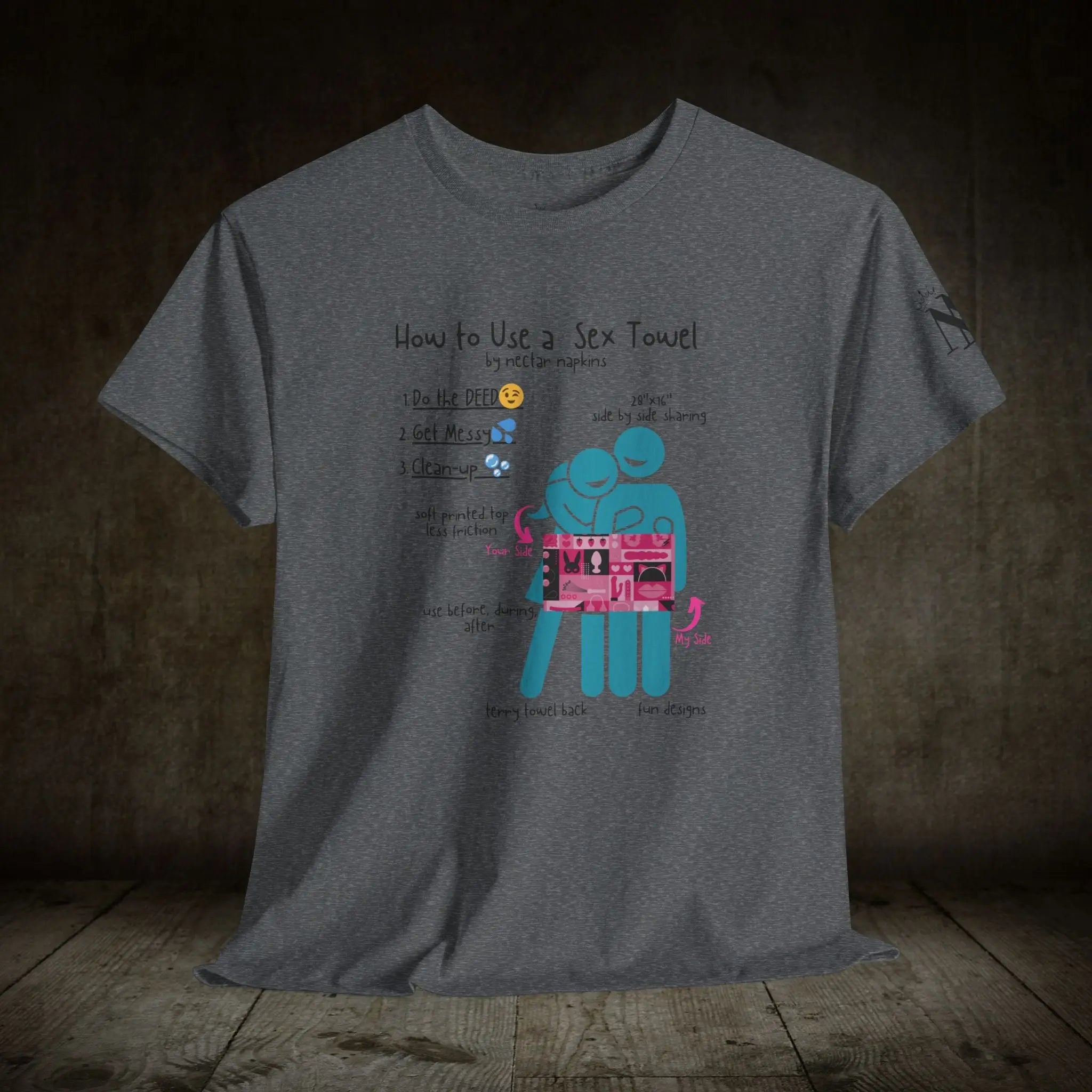 How to Use a Sex Towel | Mix & Match 100% Cotton Unisex Fun-Flirty Lovers’ Tees