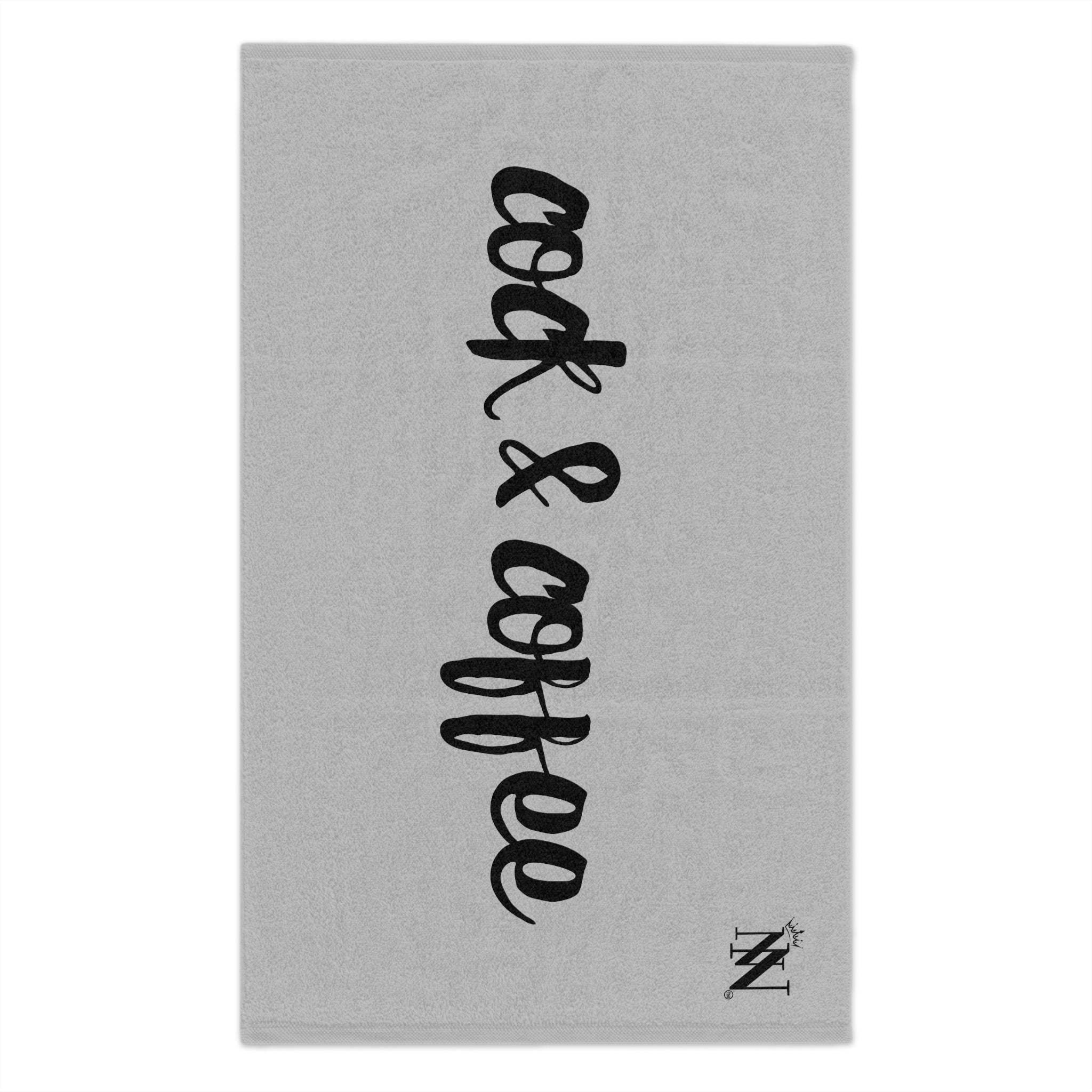 Cock & Coffee Silver | Mix & Match Soft Fun-Flirty Lovers’ Towels