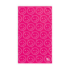 Wink Emoji Pattern Signature Pink Cum Towel