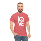 Block Letter Love Heart | Mix & Match Cotton Unisex Fun-Flirty Lovers’ T-Shirts