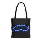 His Mustache Neon Fun Everyday Cute Tote Bag