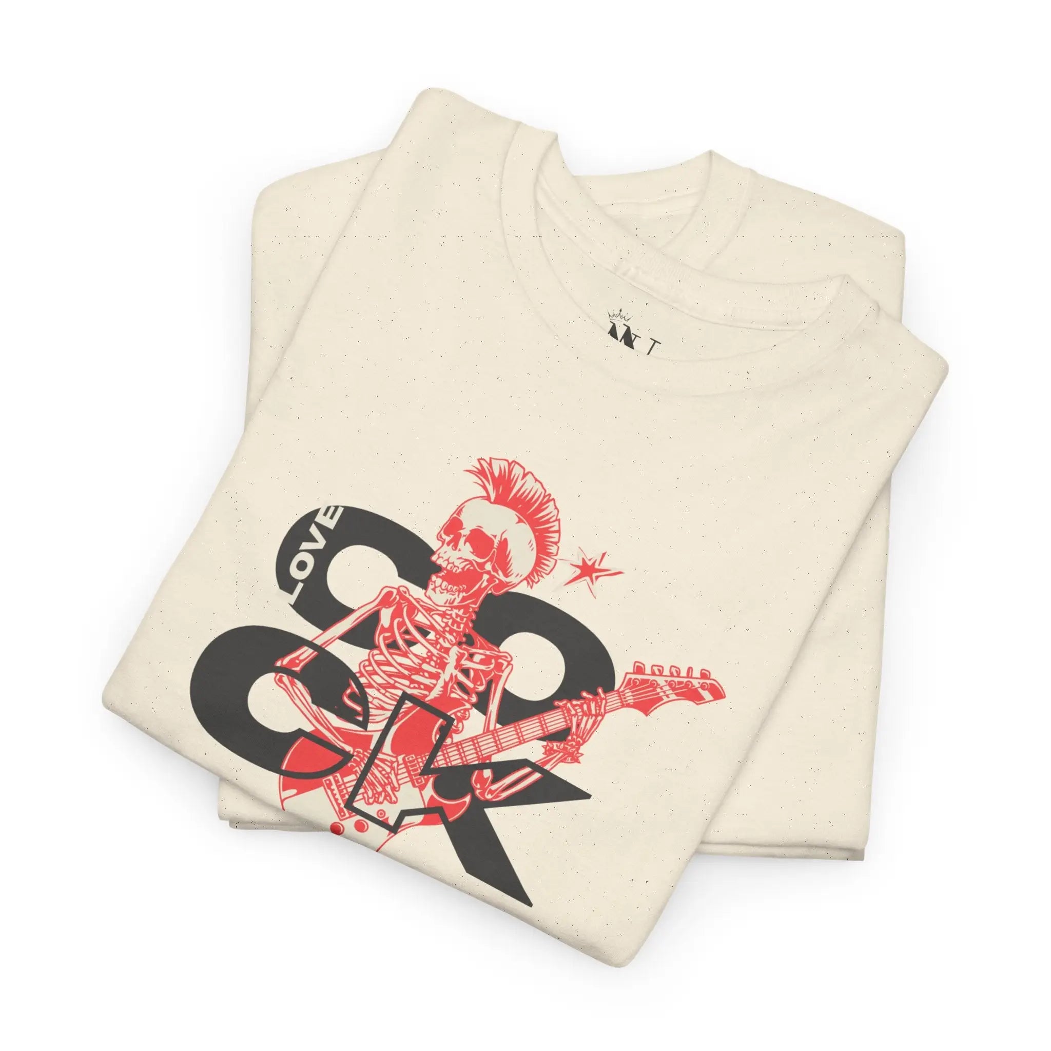 Love Cock Skull Rocker 100% Cotton T-Shirt