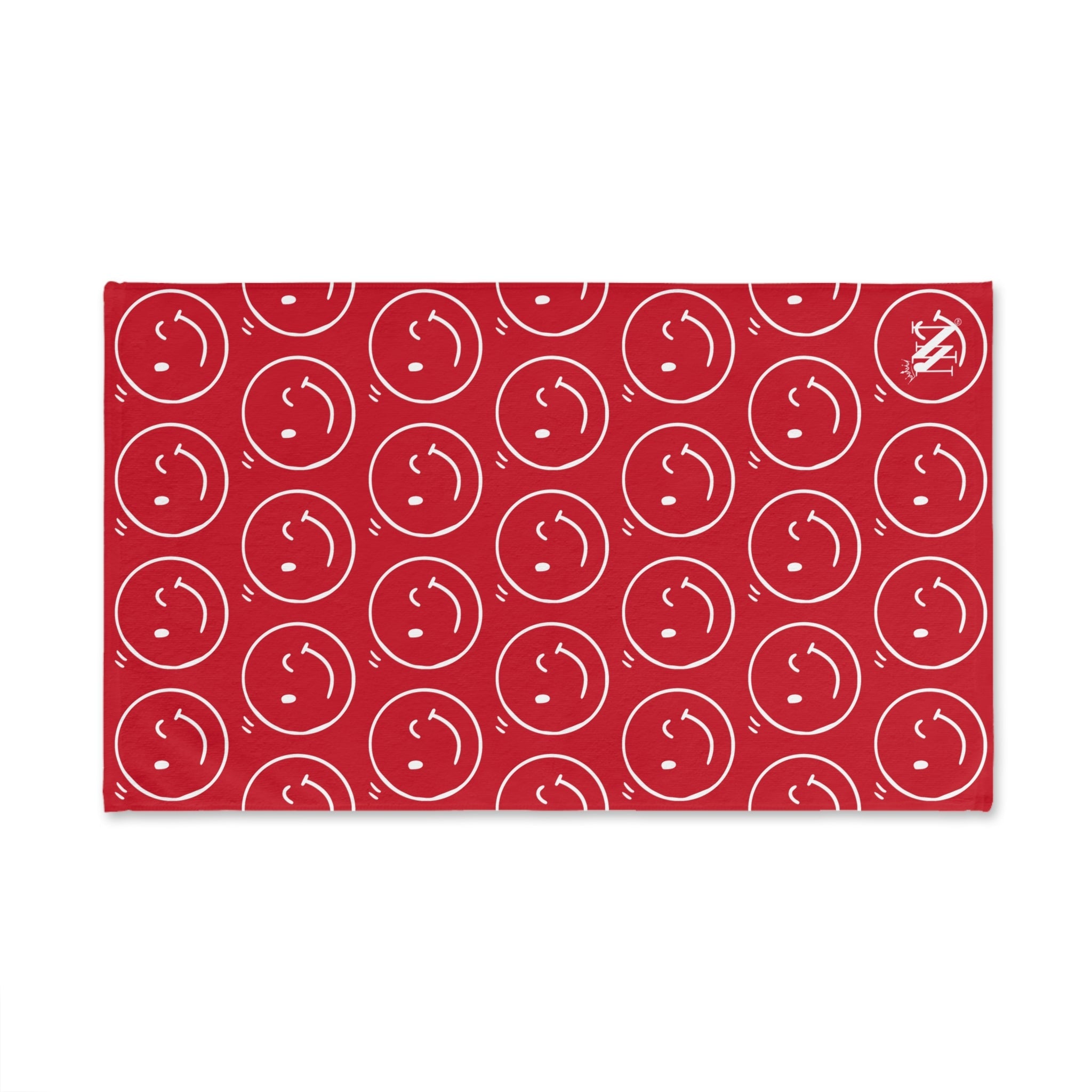 Wink Emoji Pattern Red Cum Towel