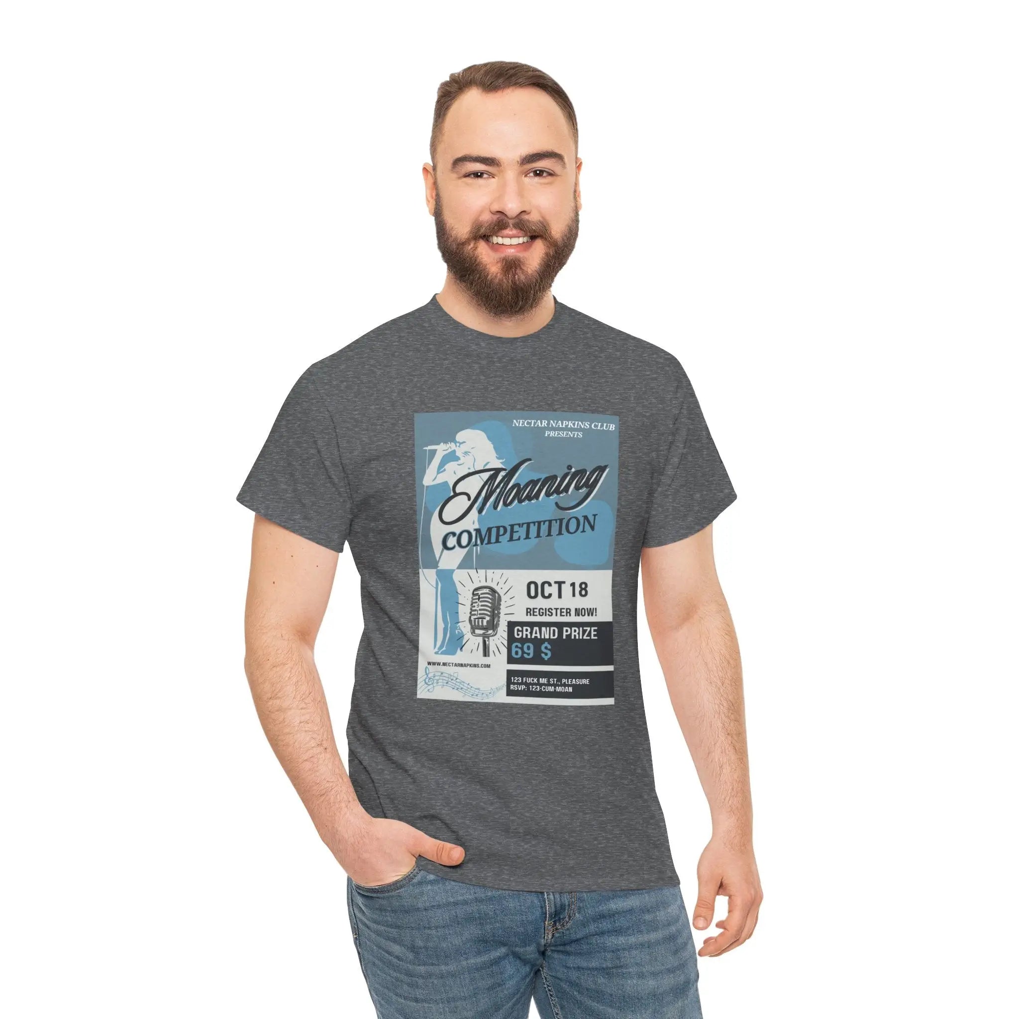 Moaning Competition | Mix & Match 100% Cotton Unisex Fun-Flirty Lovers’ Tees