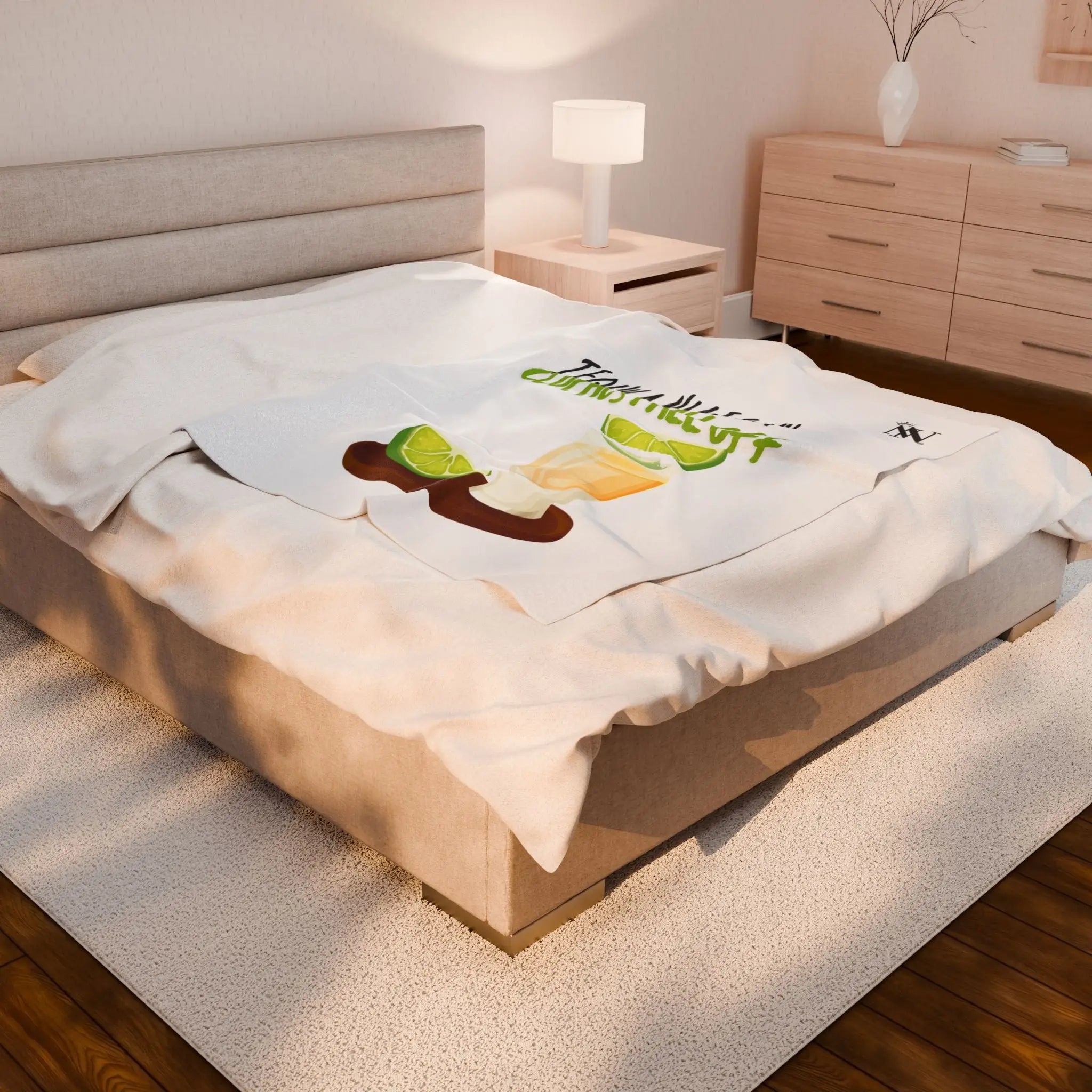Tequila Makes My Clothes Fall Off | Mix & Match Velveteen Fun-Flirty Lovers’ Blankets
