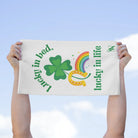 Lucky in Bed Lucky in Life St. Patrick’s Day | Mix & Match Soft Fun-Flirty Lovers’ Towels