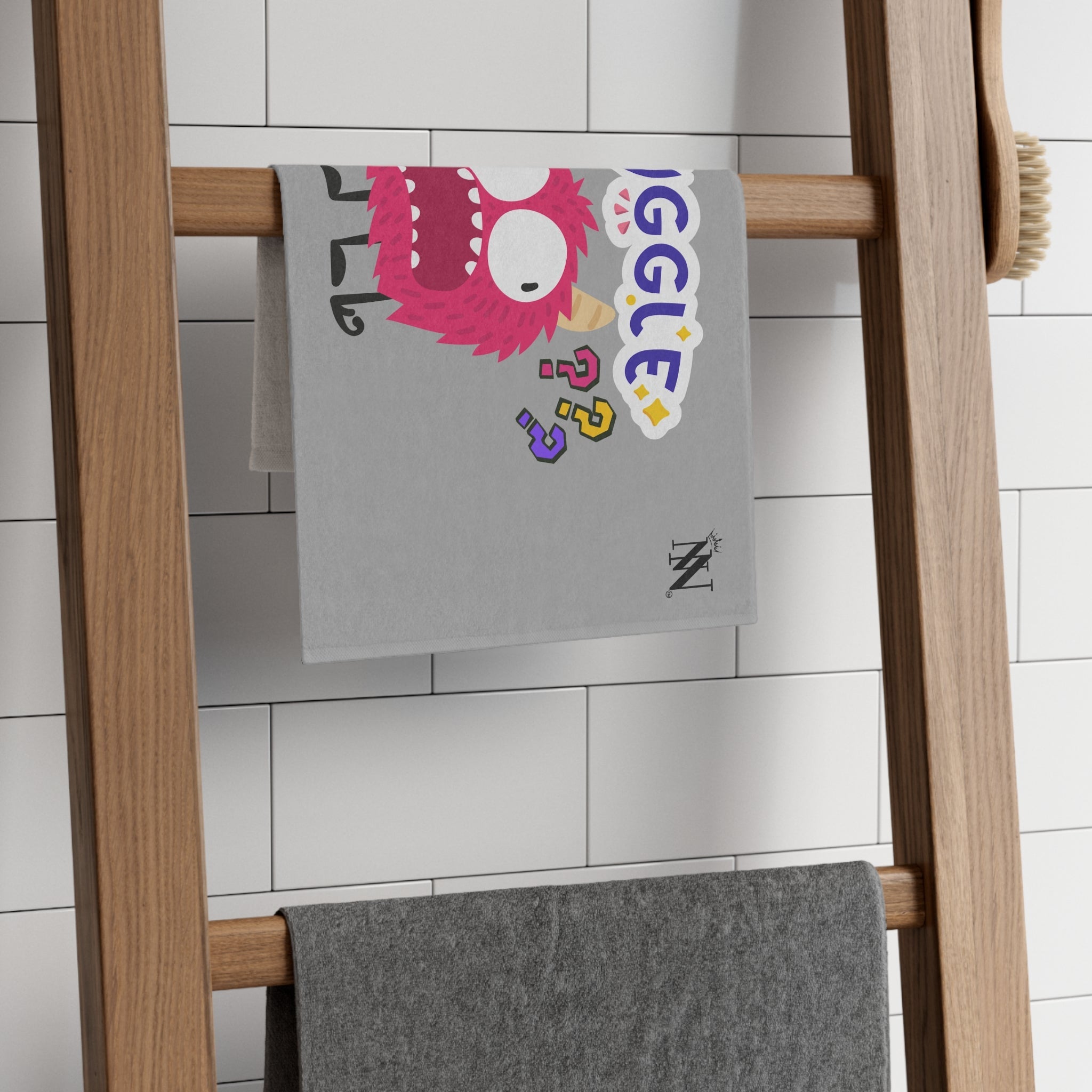 Snuggle Monster??? Light Grey | Mix & Match Soft Fun-Flirty Lovers’ Towels