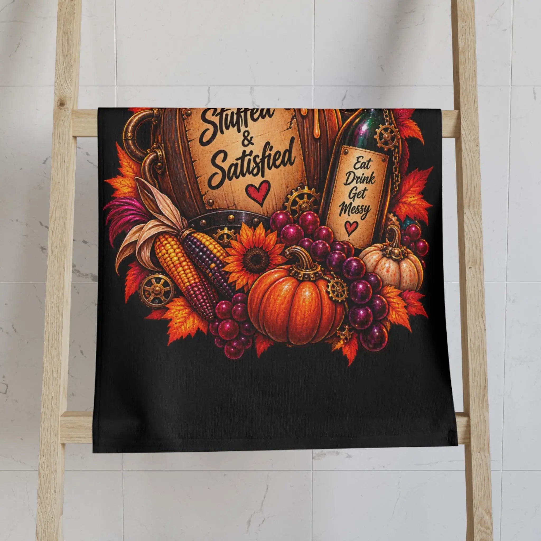 Stuffed & Satisfied Thanksgiving | Nectar Napkins Classic Fun-Flirty Lovers’ Towels