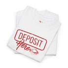 Deposit Here with a Kiss | Mix & Match Cotton Unisex Fun-Flirty Lovers’ T-Shirts