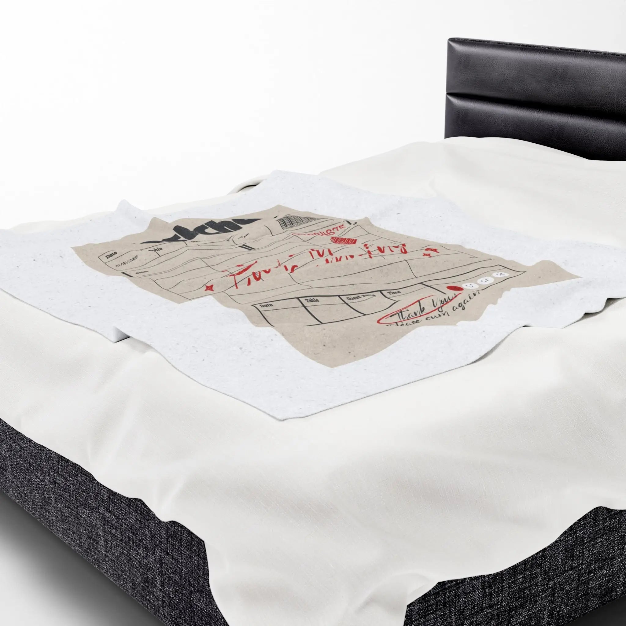 Good Things Are Cumming! Vintage Guest Check | Mix & Match Velveteen Fun-Flirty Lovers’ Blankets