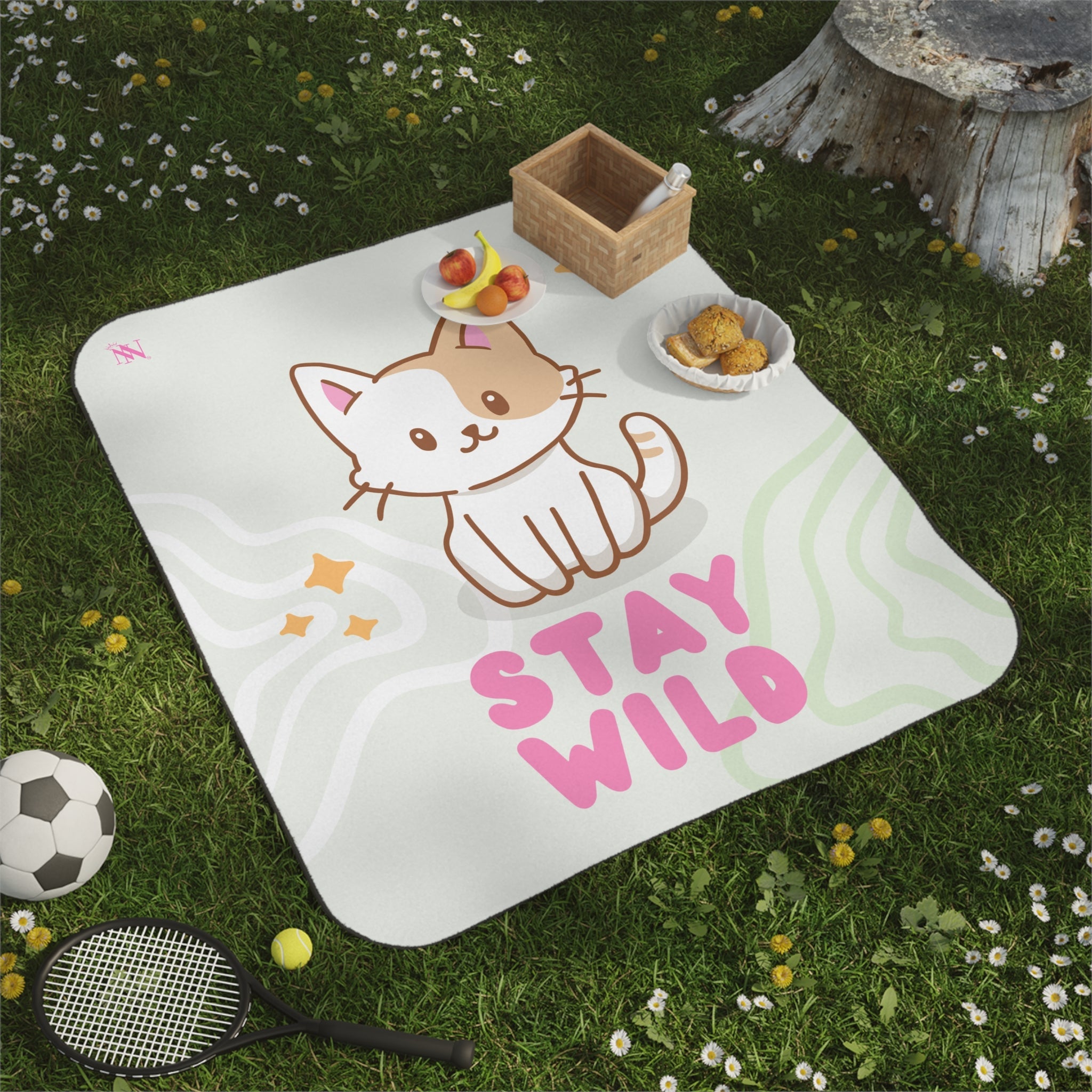 Stay Wild Cute Kitty | Mix Match Fun-Flirty Lovers’ Water-Resistant Blankets