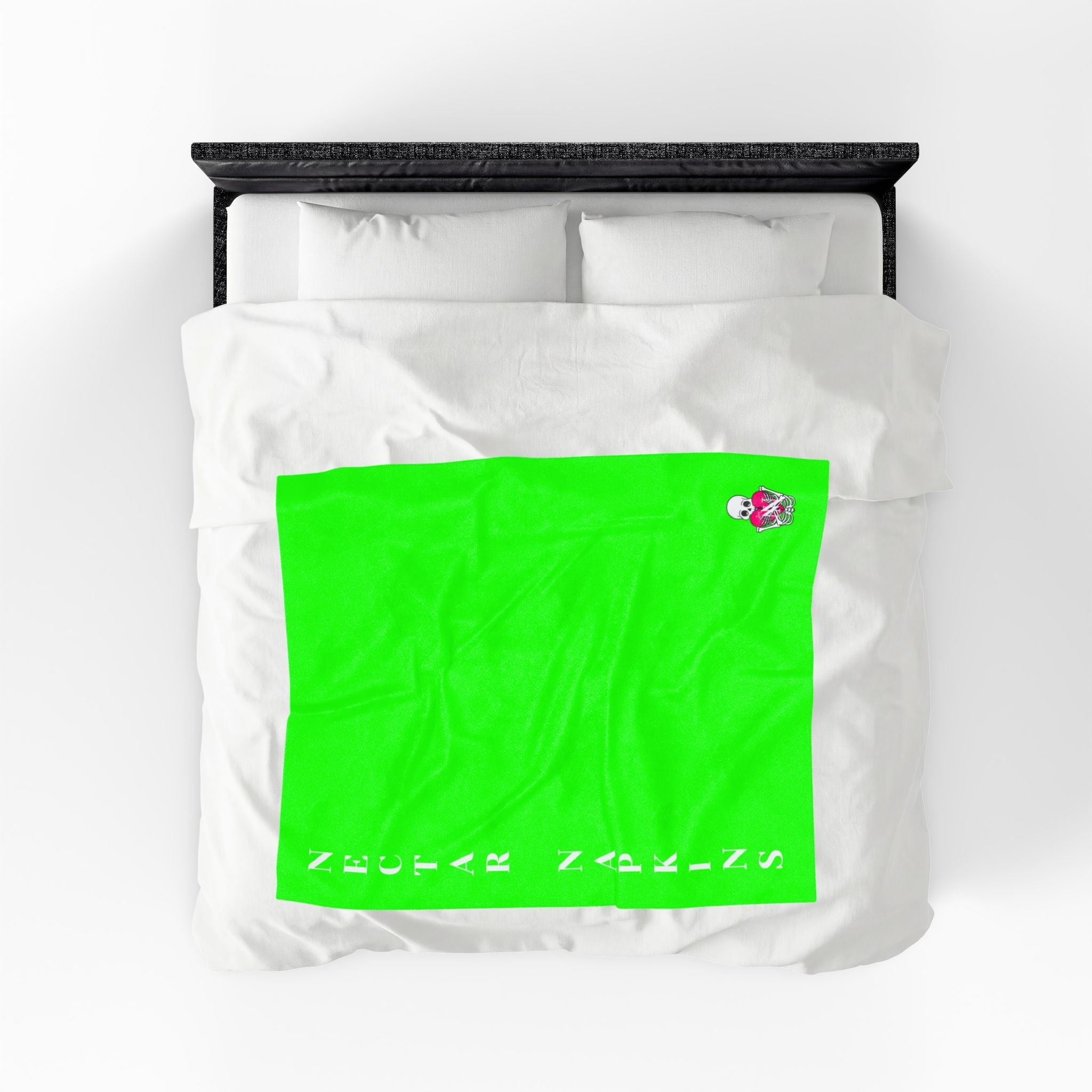 Nectar Napkins Brand Neon Green Love Blanket