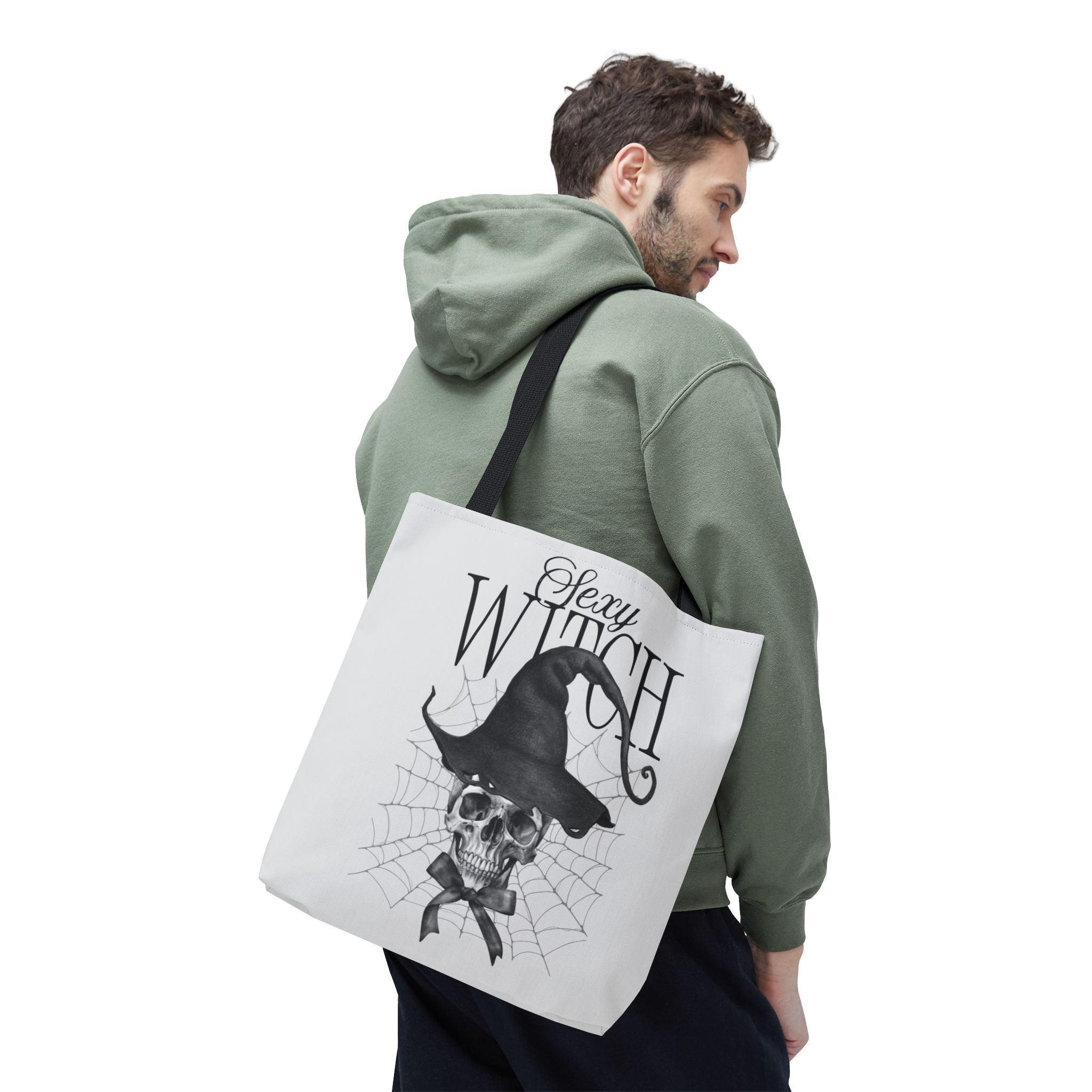 Sexy Witch Skull Tote Bag