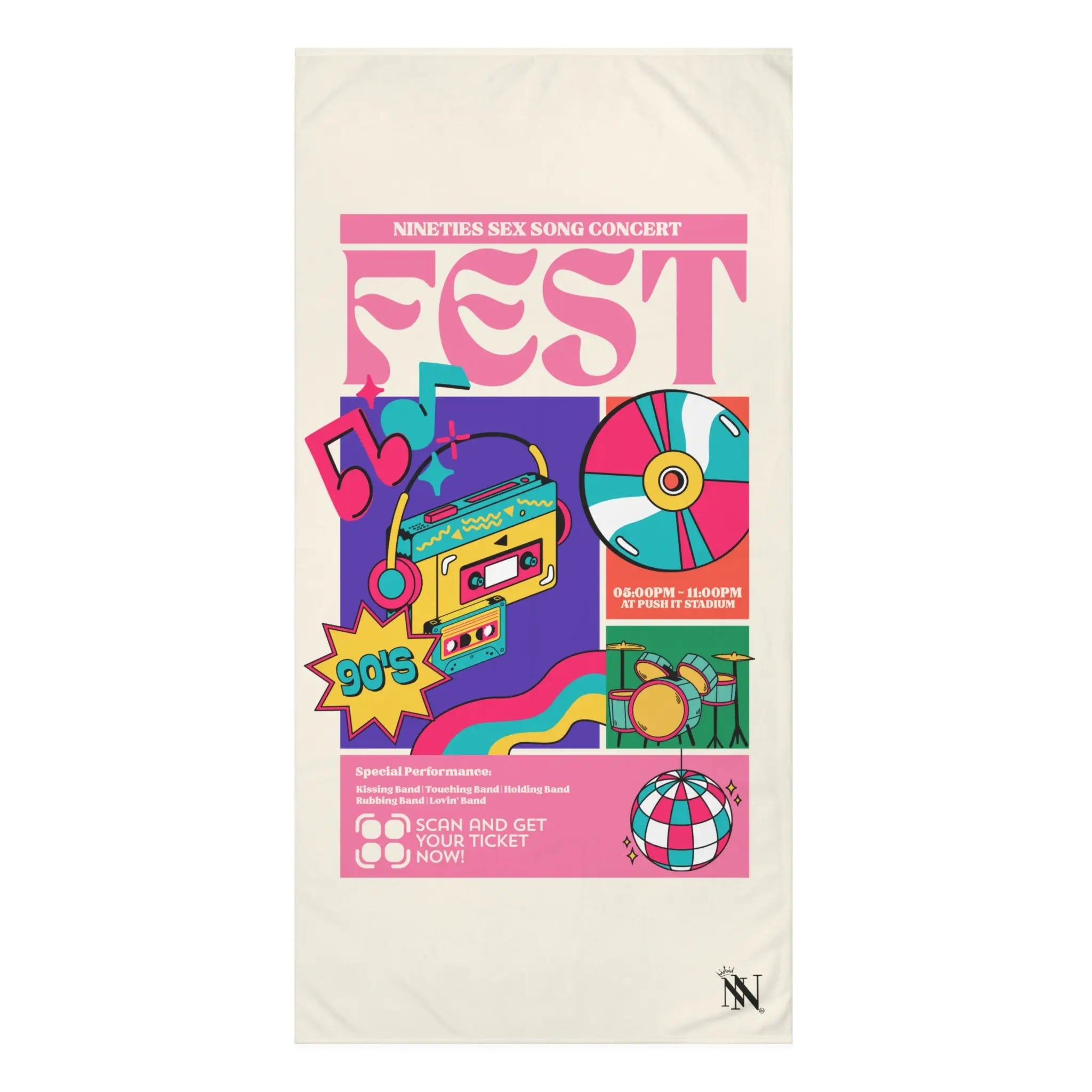 Nineties Sex Song | Mix & Match XL Fun-Flirty Lovers’ Towels