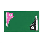 His Hers Sneaker Shareable Green | Mix & Match Original Fun-Flirty Lovers’ Towels