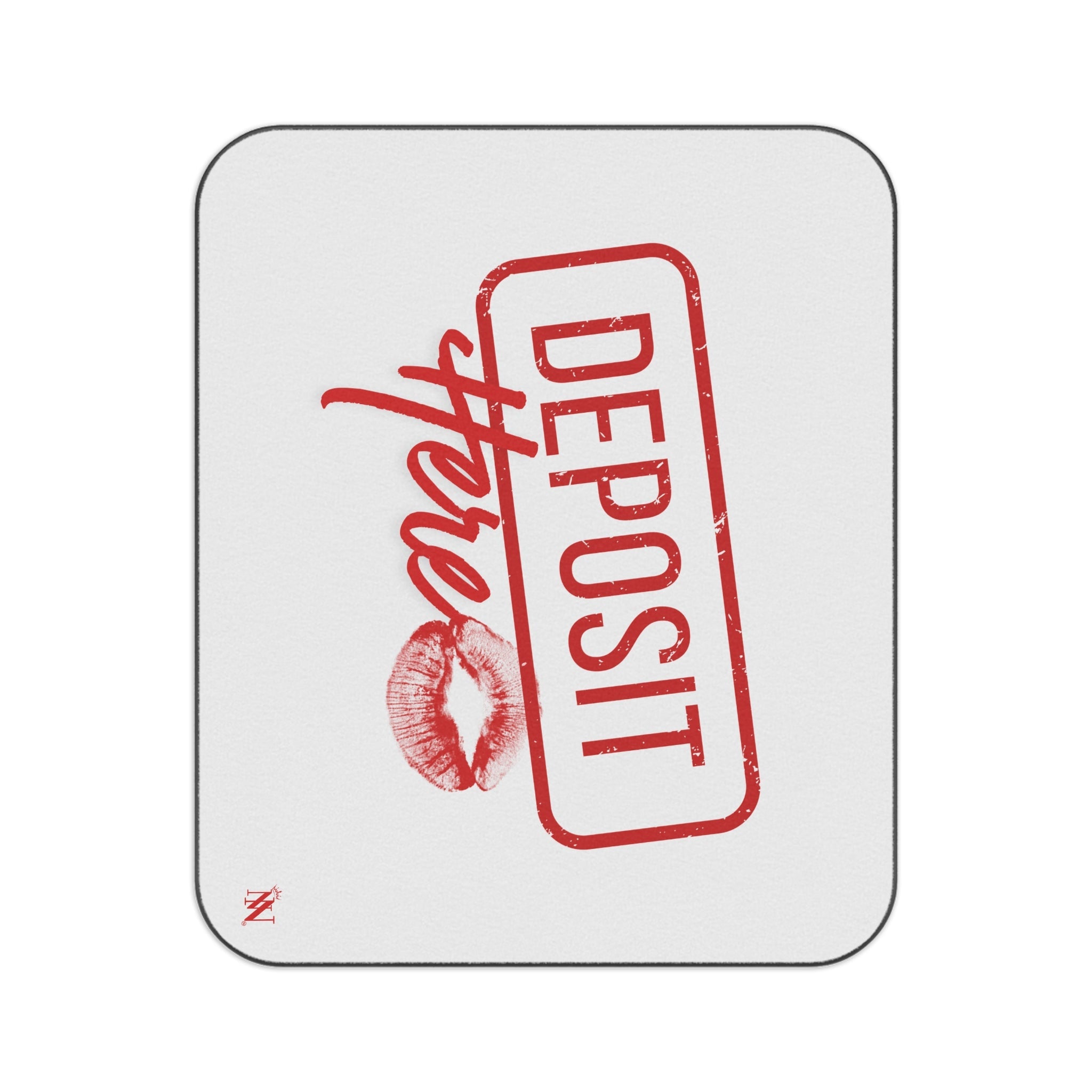 Deposit Here with a Kiss | Mix Match Fun-Flirty Lovers’ Water-Resistant Blankets