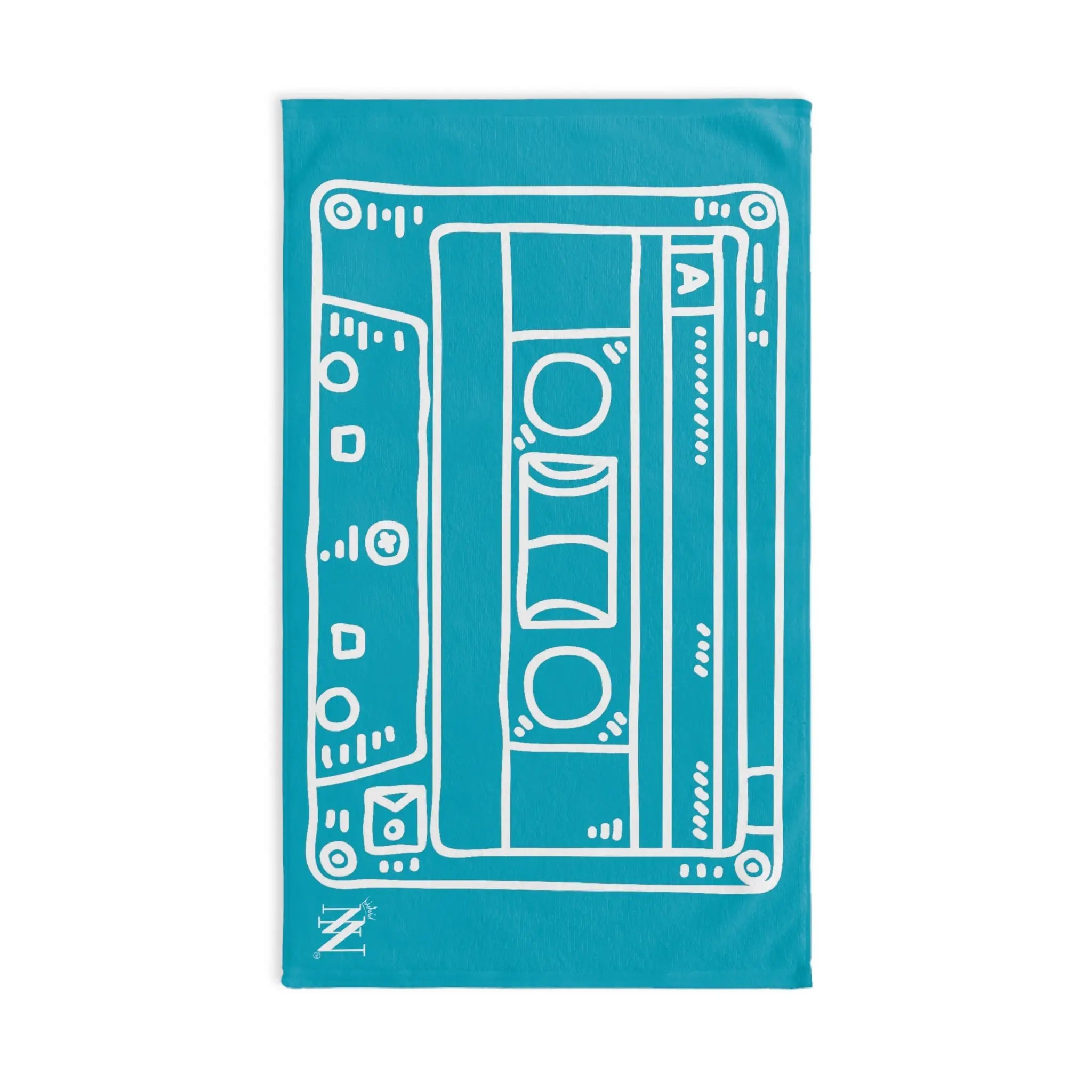 Old School Cassette Tape Teal | Mix & Match Original Fun-Flirty Lovers’ Towels