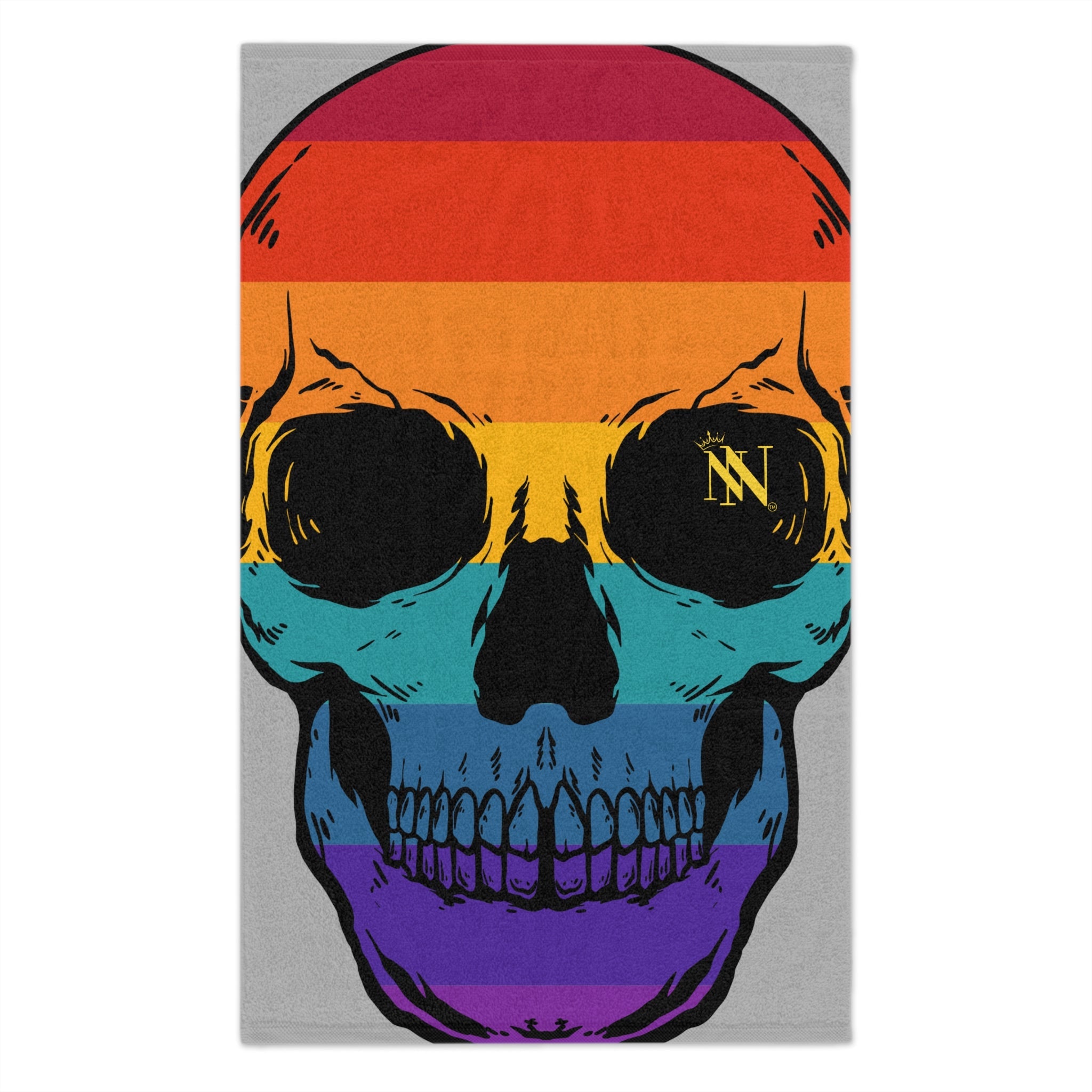 Colorful Skull Light Grey | Mix & Match Soft Fun-Flirty Lovers’ Towels