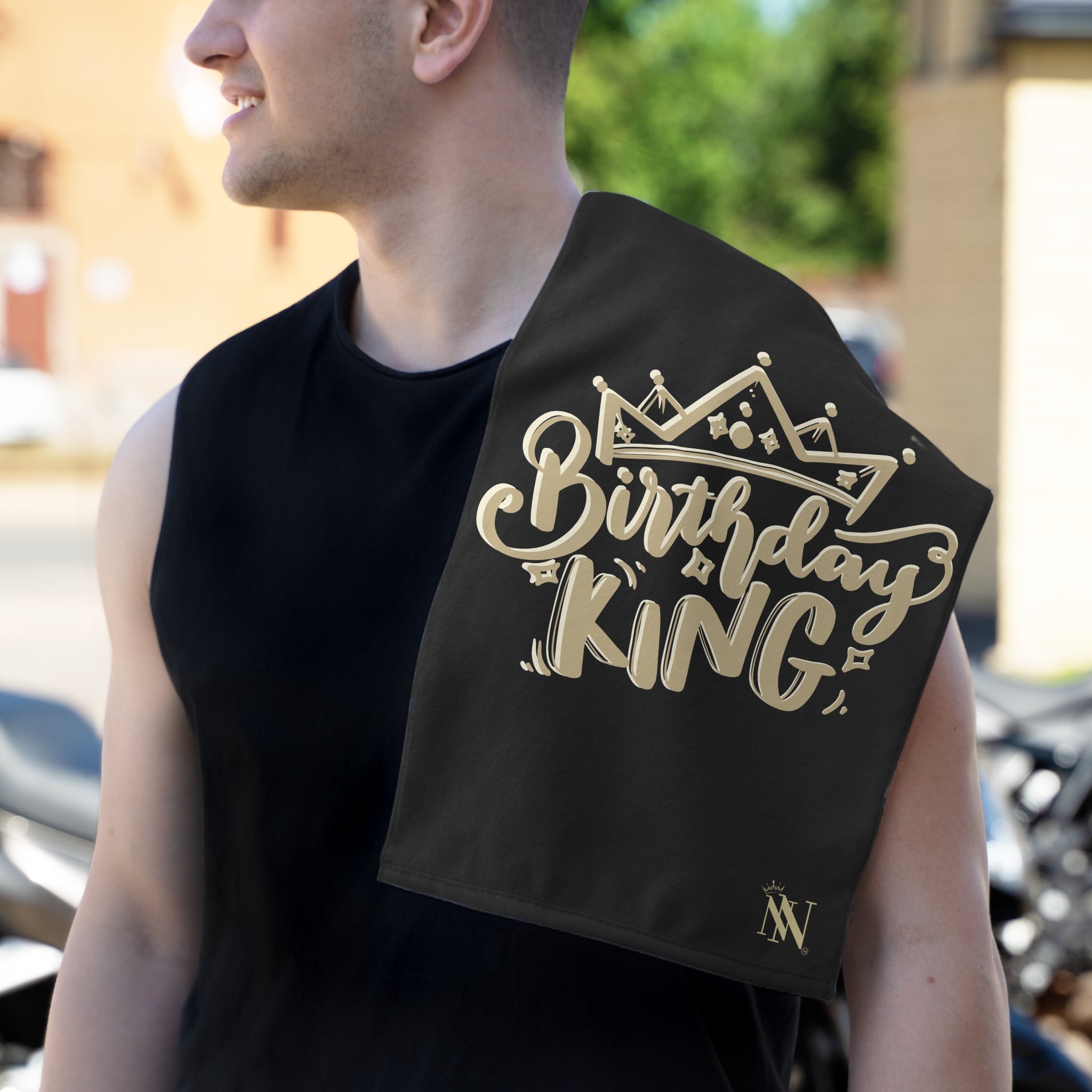 Gold Crown Birthday King | Mix & Match Soft Fun-Flirty Lovers’ Towels