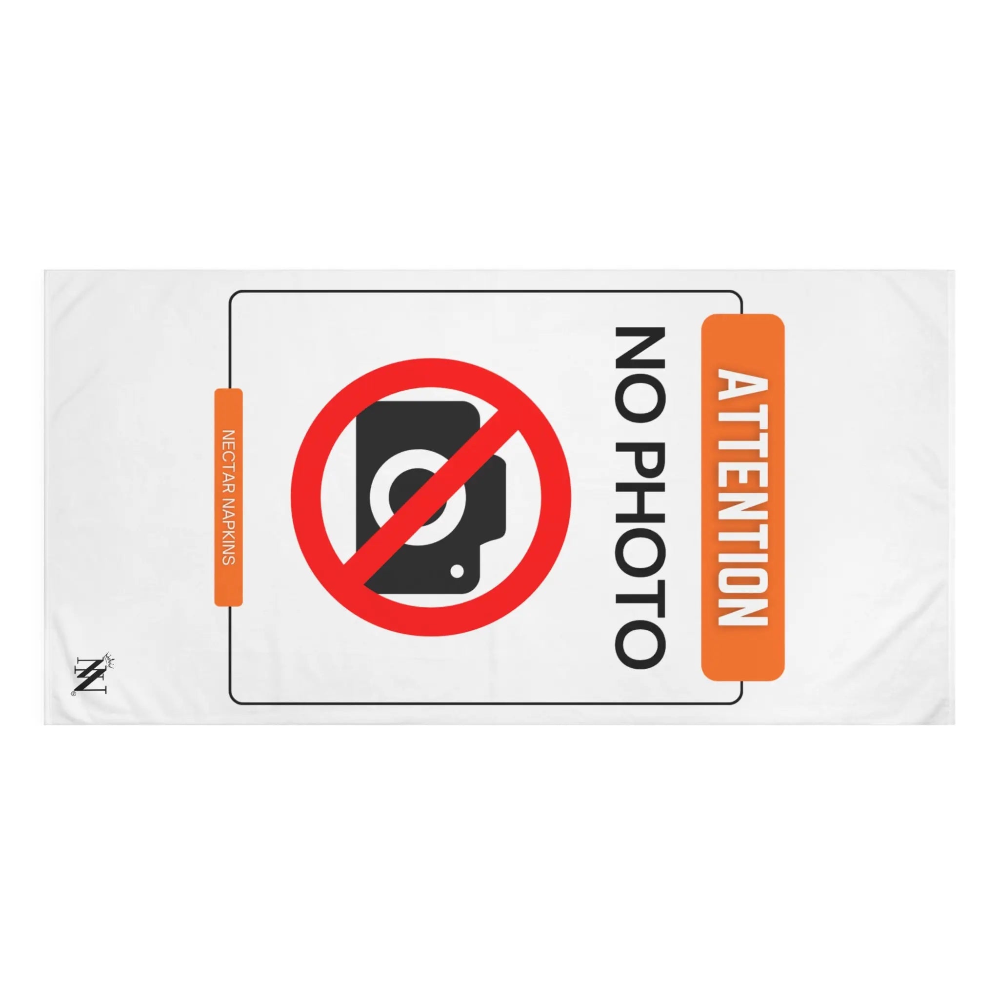 Attention No Photo Sign | Nectar Napkins XL Fun-Flirty Lovers’ Towels