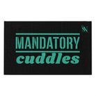 Mandatory Cuddles Black | Mix & Match Soft Fun-Flirty Lovers’ Towels